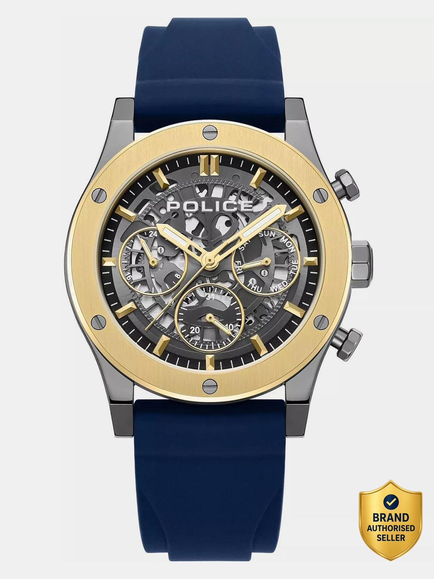 Skeleton Round Dial Silicon Strap Multifunction Watch for Men Analog Watch - For Men PLPEWJQ0006406-image-30
