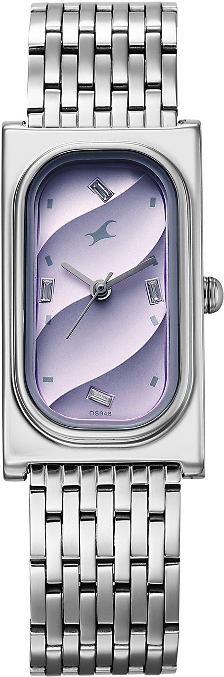 gelato black currant 3 hand dial silver stainless steel strap watch analog watch - for women 6328sm02