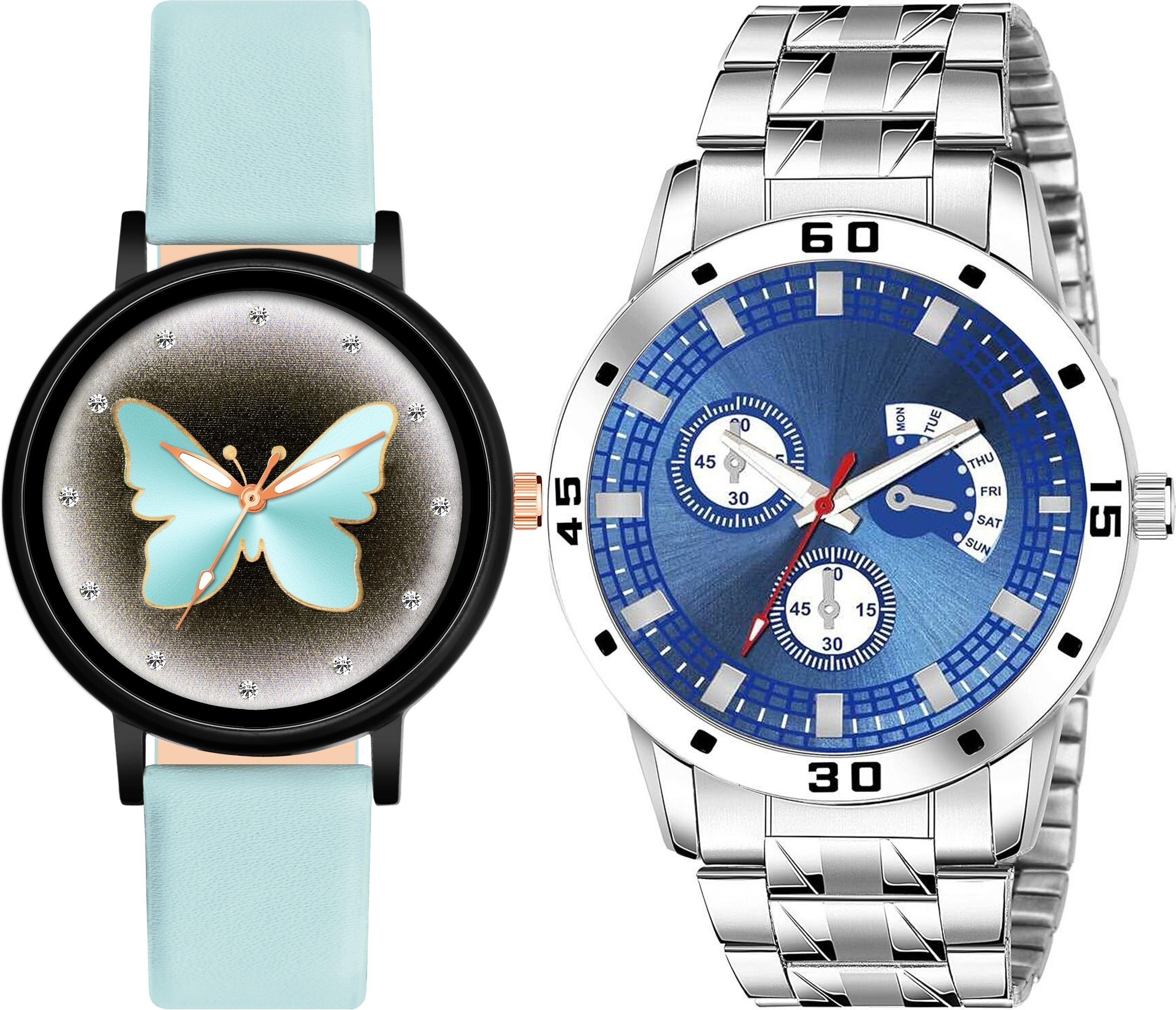 Premium Analog Quartz Wrist Watch Analog Watch - For Men & Women New Avo Blue_mt 525 A-image-7