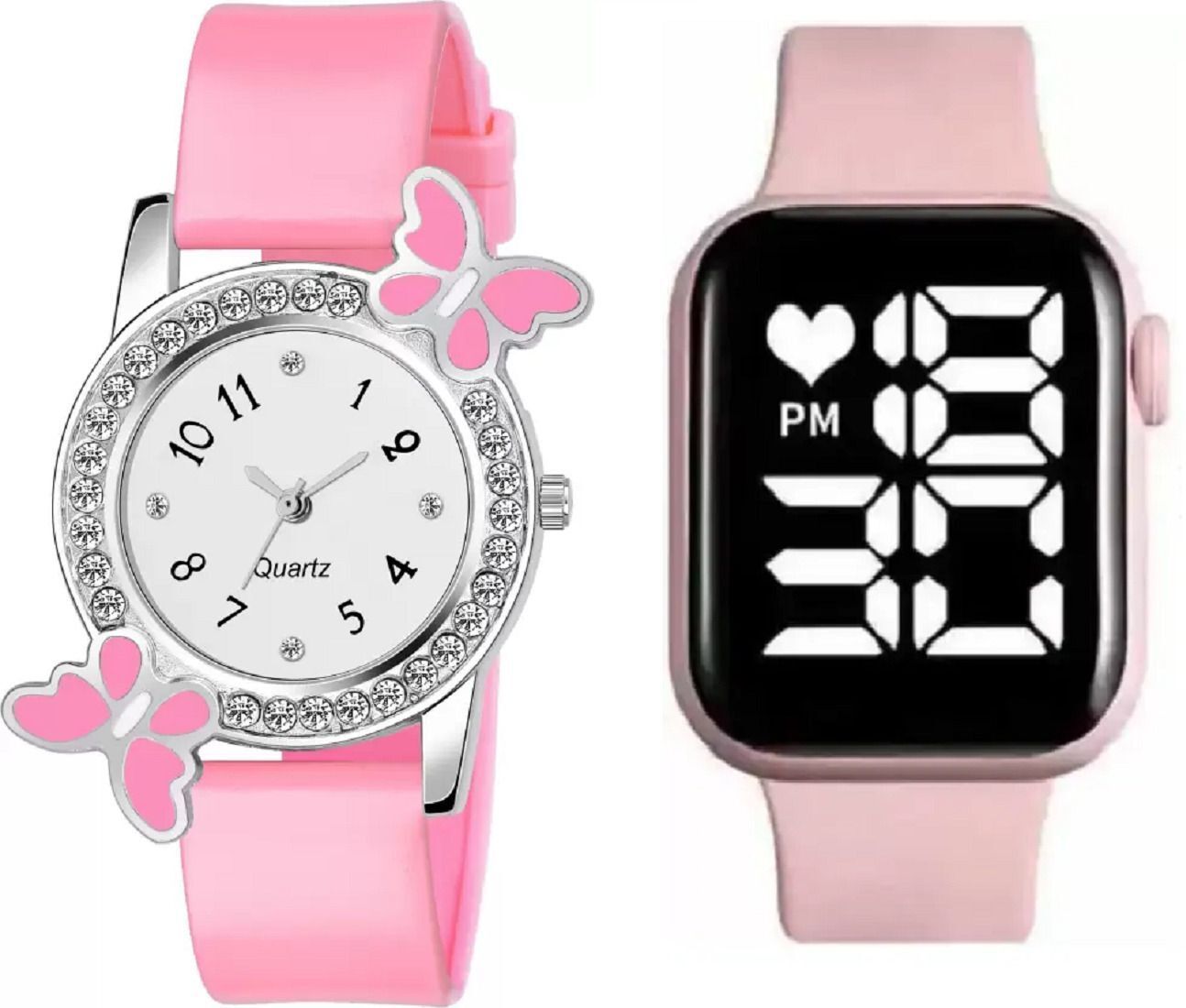 filsfa Analog Watch - For Boys & Girls NEW_FK_big heart & butter pinkcombo-picture-22