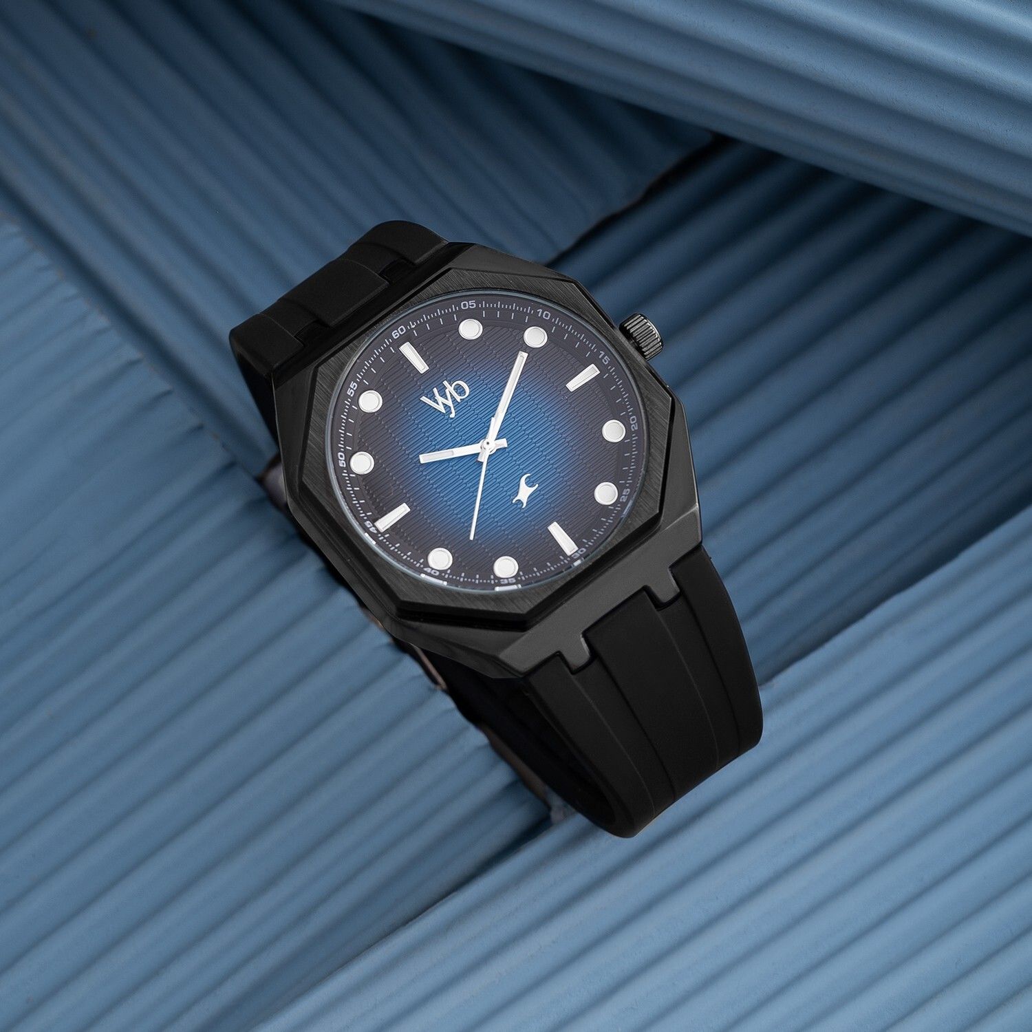 Fastrack Vyb Rebel Quartz Black Dial Black Silicone Strap Analog Watch - For Men FV30017NP04W-picture-16