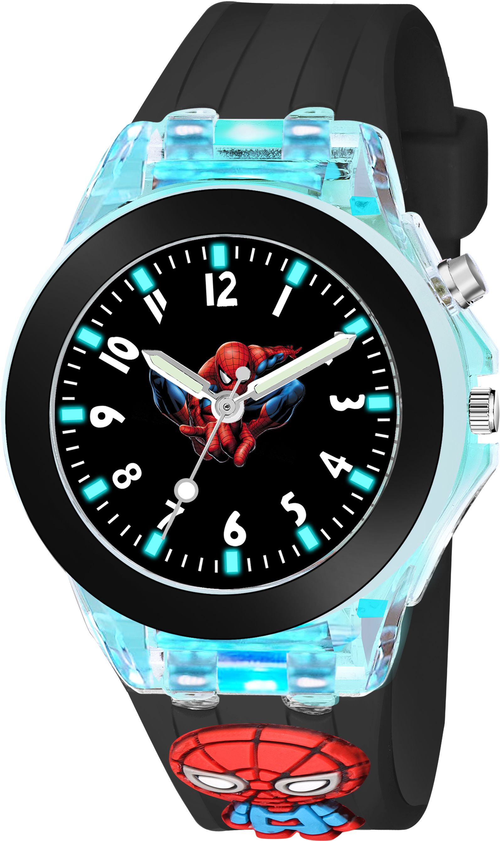 Multicolor Lights 3D Cute Cartoon Multi Function Rubber Strap Kidd's Boys Analog Watch - For Boys & Girls BR2024N6-image-27