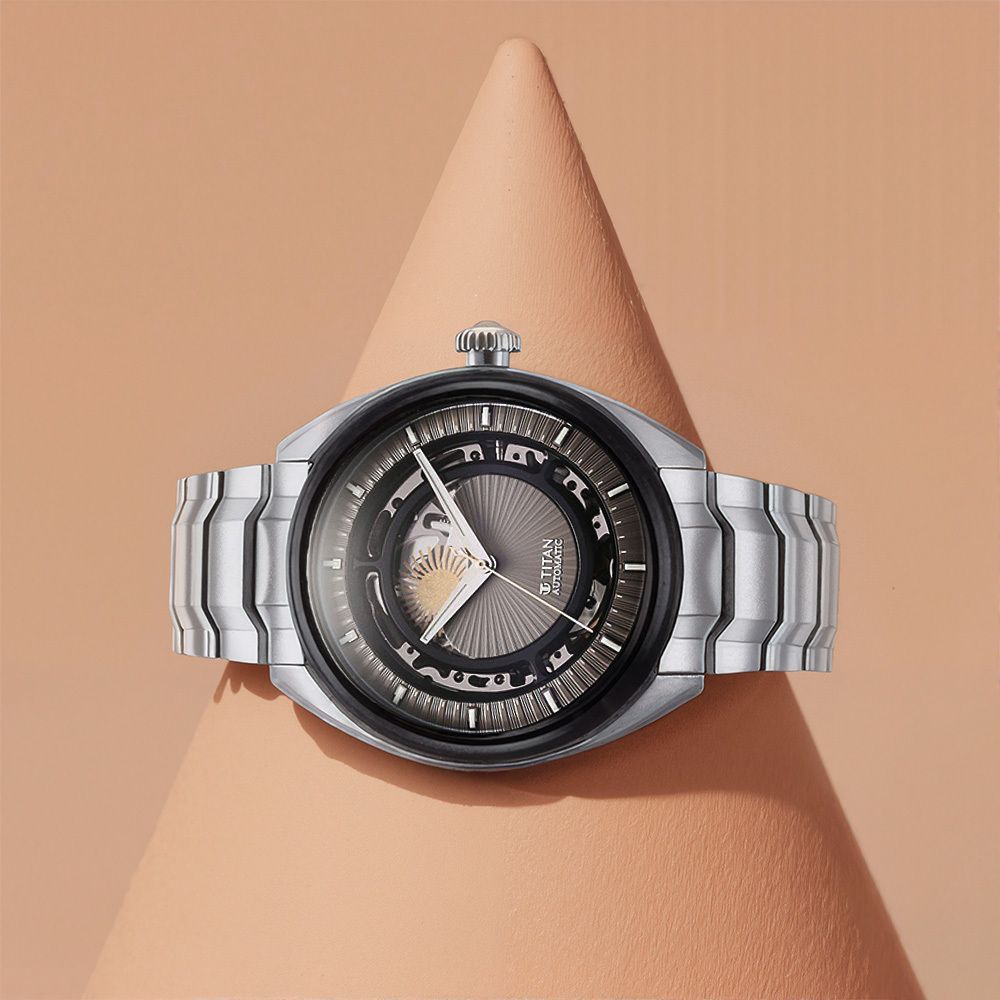 titan Regalia Stellar 2 Grey Dial Stainless Steel Strap Analog Watch - For Men NT10011KM01-picture-12