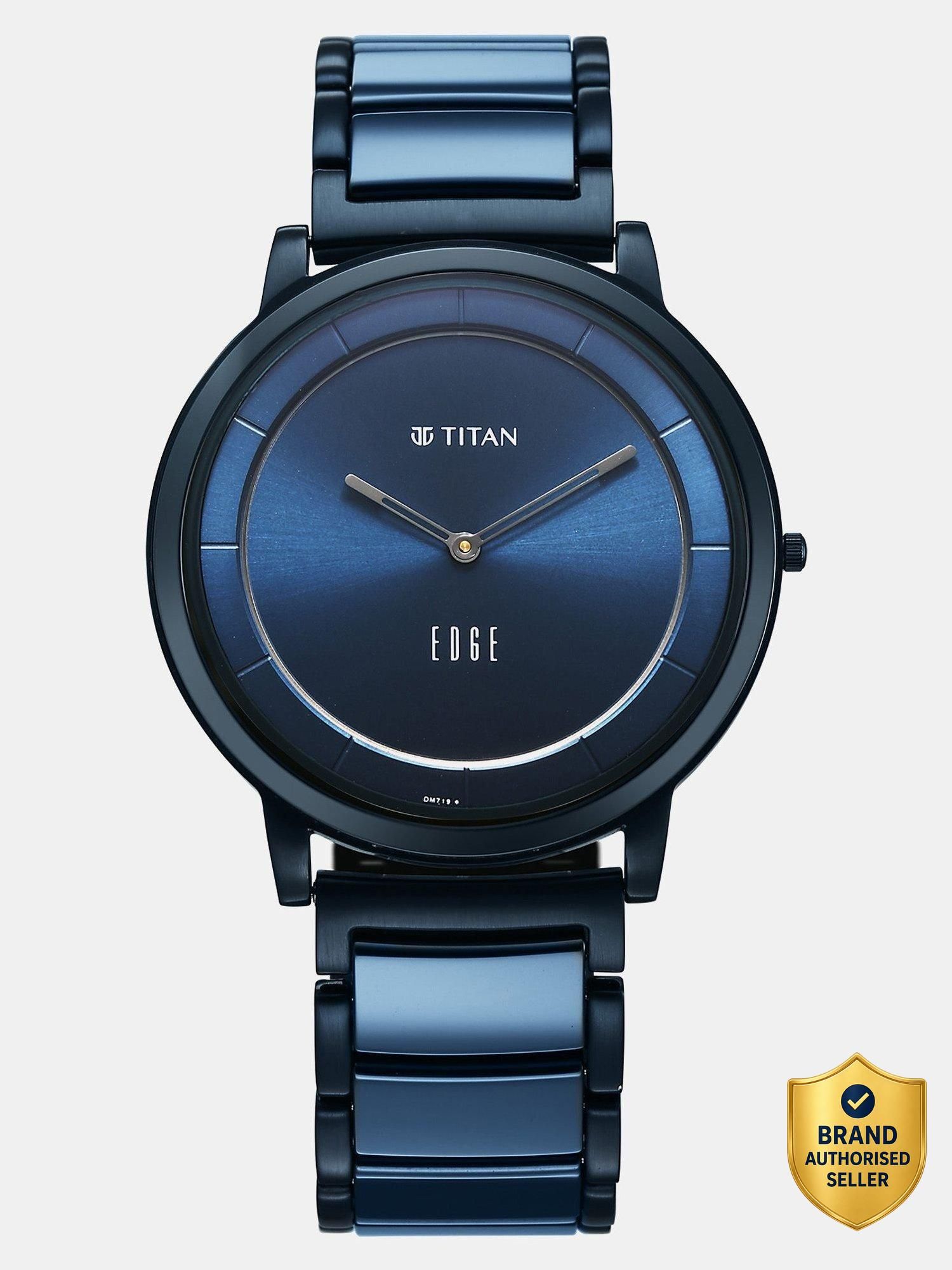 Titan Edge Melange Quartz Blue Round Dial Men's Watch / Analog Watch - For Men 1878KD04,NU1878KD04-image-42