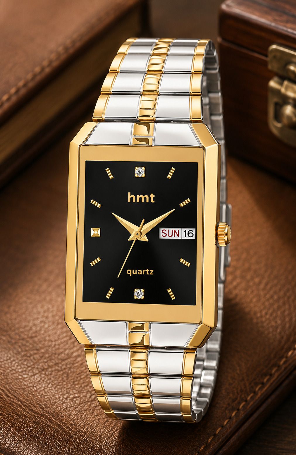 Analog Watch - For Men Analog Watch For Men Original Day & Date Functioning Two Tone Chain Watch A3-image-41