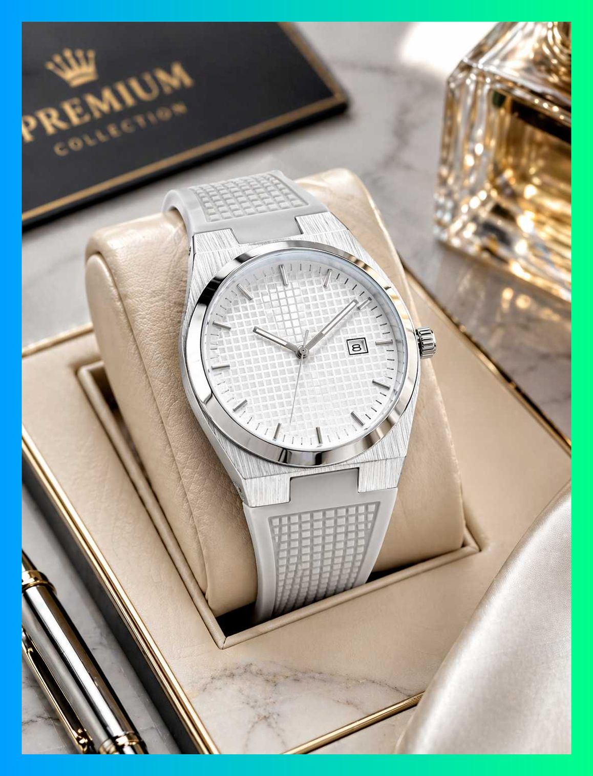 premium grey dial men’s watch analog watch - for men dwdrm 010