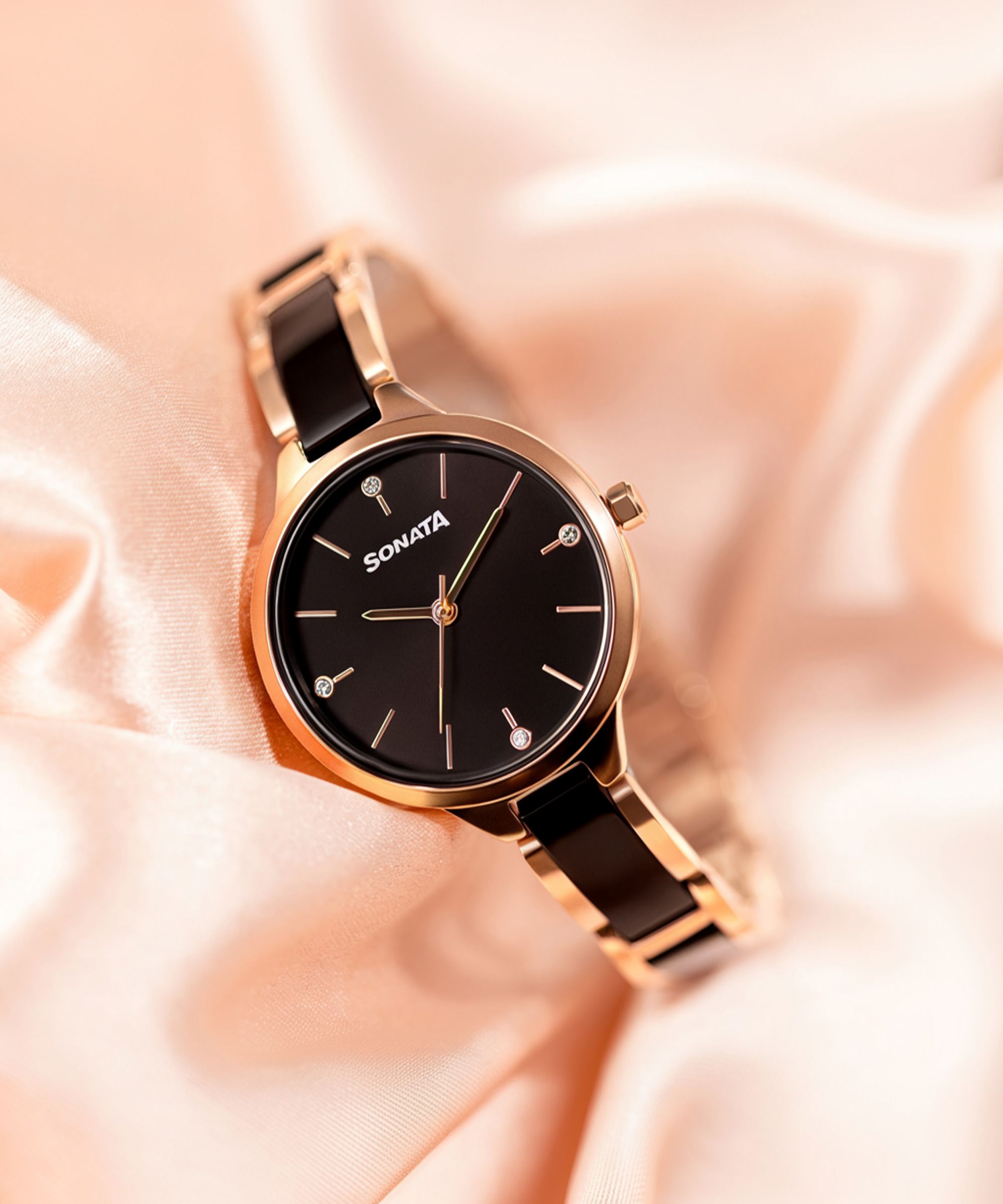 2 Quartz Black Dial Two Toned Stainless Steel Strap Analog Watch - For Women 87065KD01|87065KD01|87065KD01-image-43