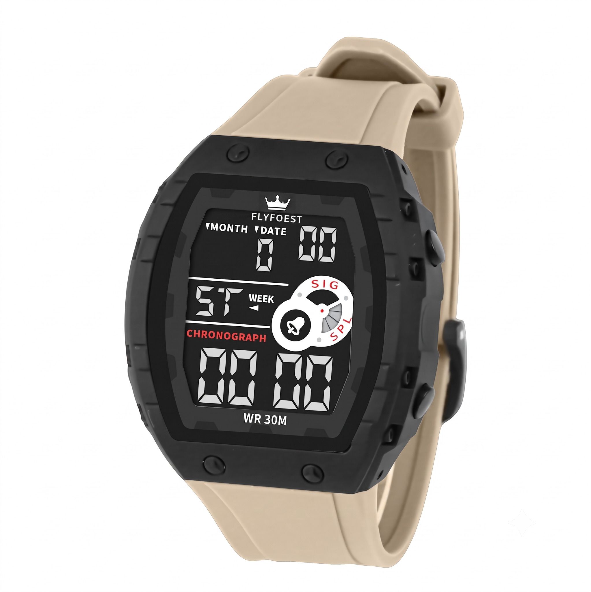 Analog-Digital Watch for Men & Boys-Waterproof Sports Digital Watch, Army Style Digital Watch - For Men 10 KHAKI-image-44