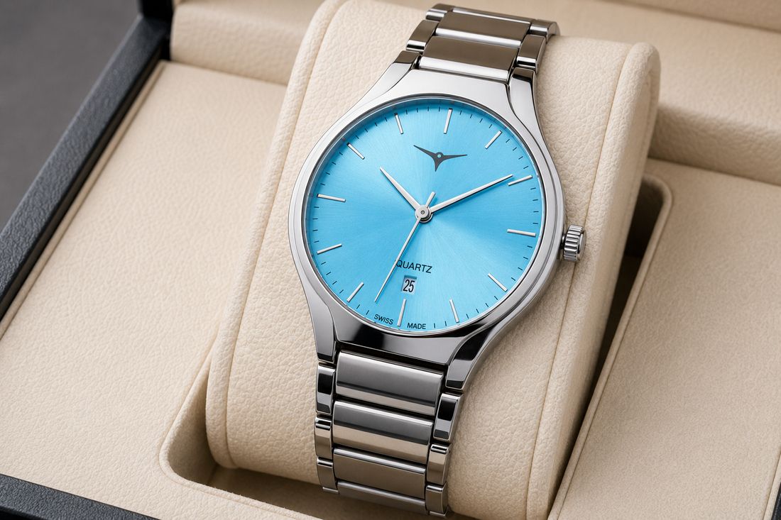 axlyn Men’s Analog Wrist Watch | Green Dial with Date | Stainless Steel Strap Analog Watch - For Men Slim Stylish Analog watch for Boys and Men-picture-11