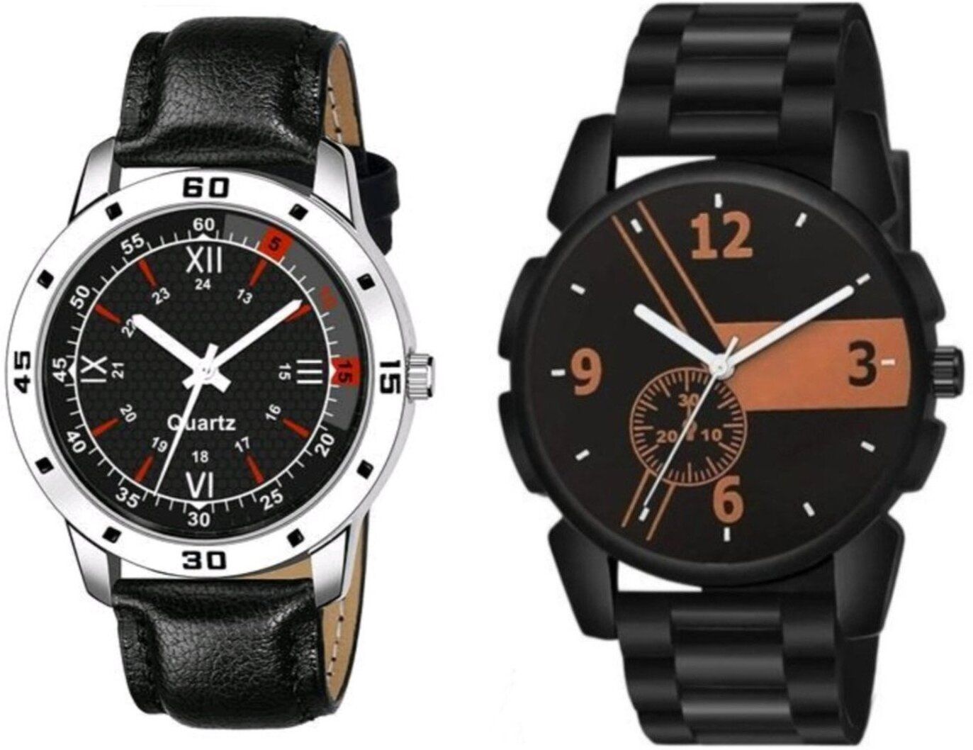 Premium Round Dial Analog Wrist Watch For Men_ Analog Watch - For Men SB-CUT_03_Steel-Leather_4-image-46