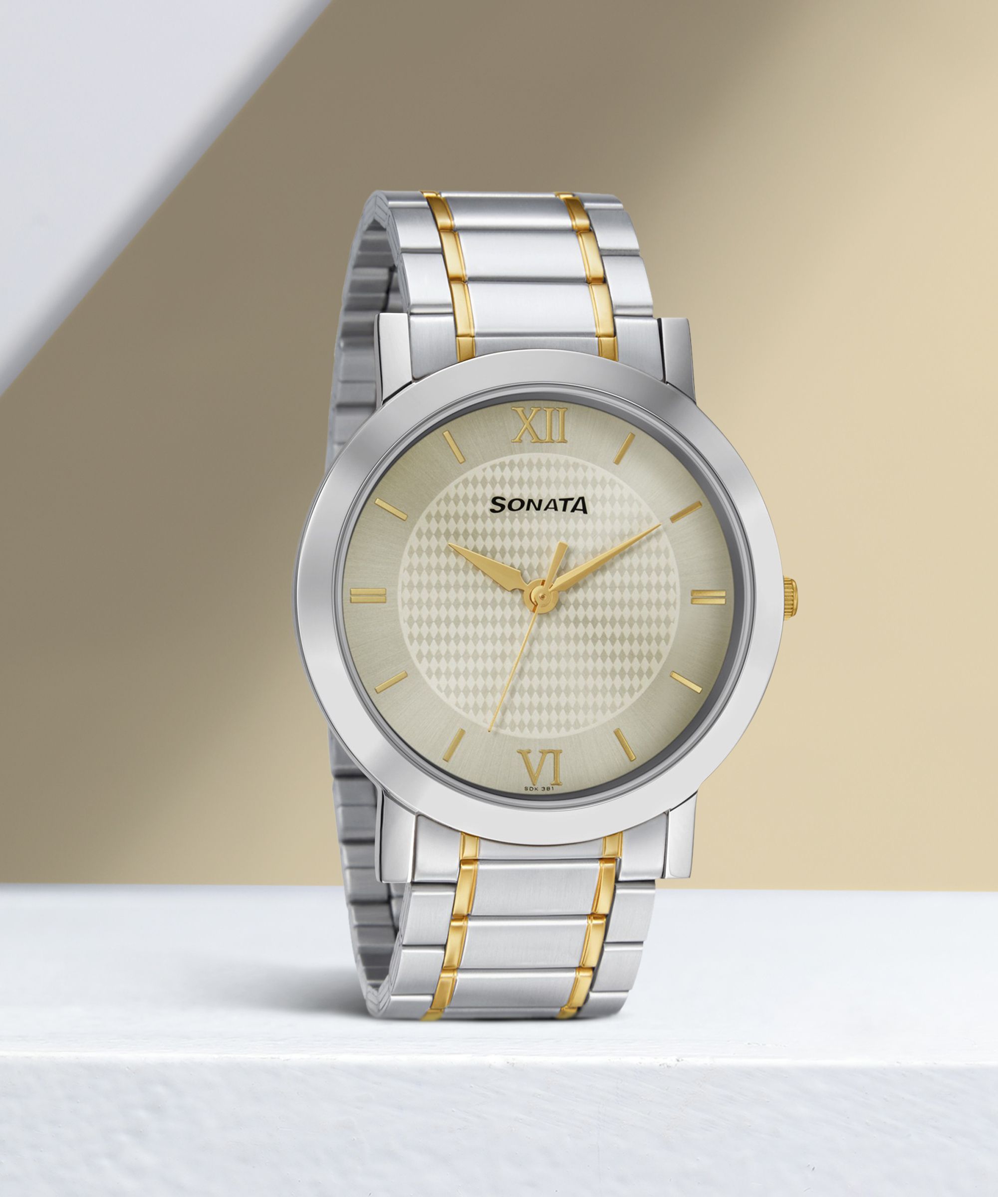 sonata Wedding collection Analog Watch- For Men NT77108BM01W-picture-4