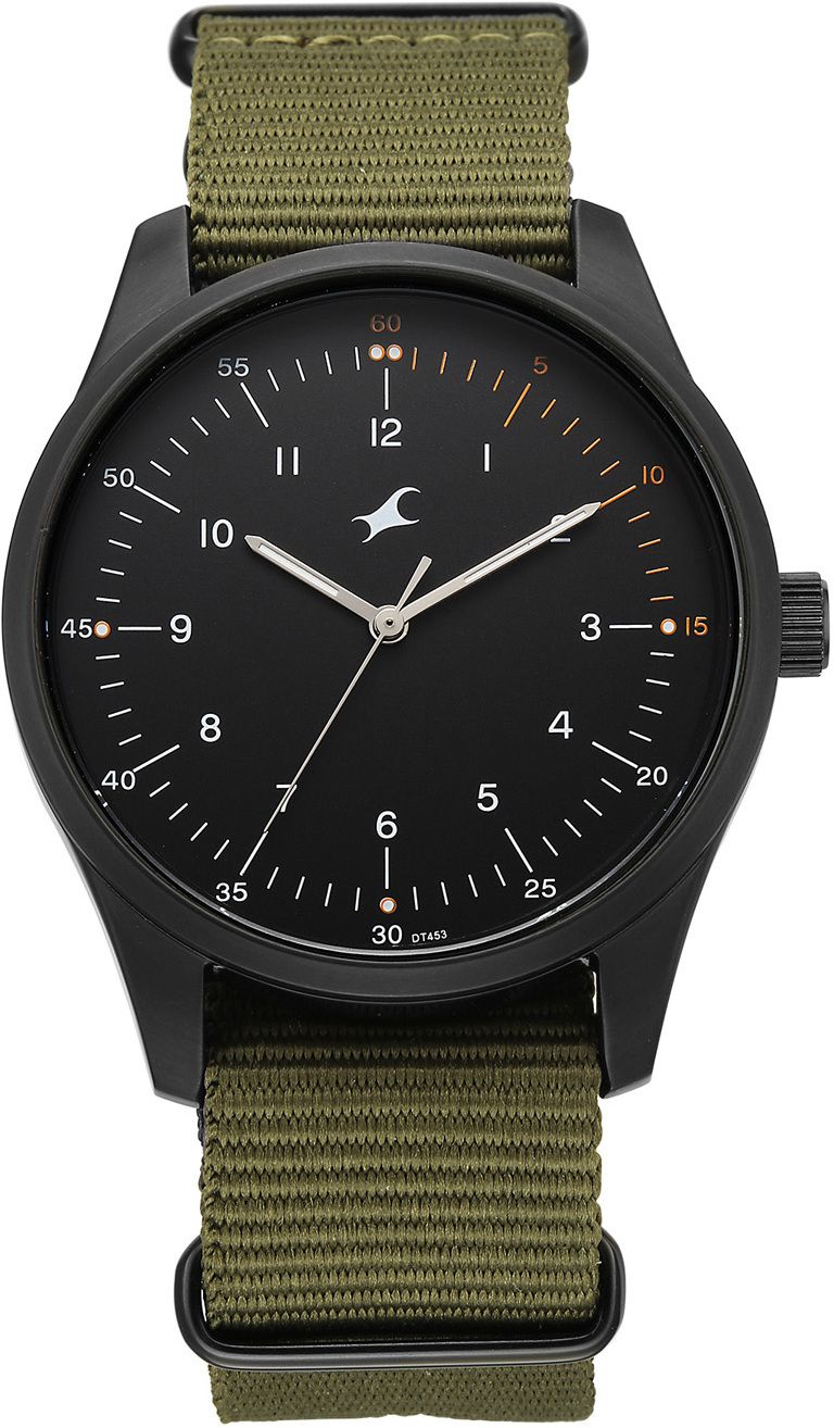 Fastrack Stunners XI Quartz Black Dial Green Nylon/NATO Strap Analog Watch - For Men 38214NP01-picture-13