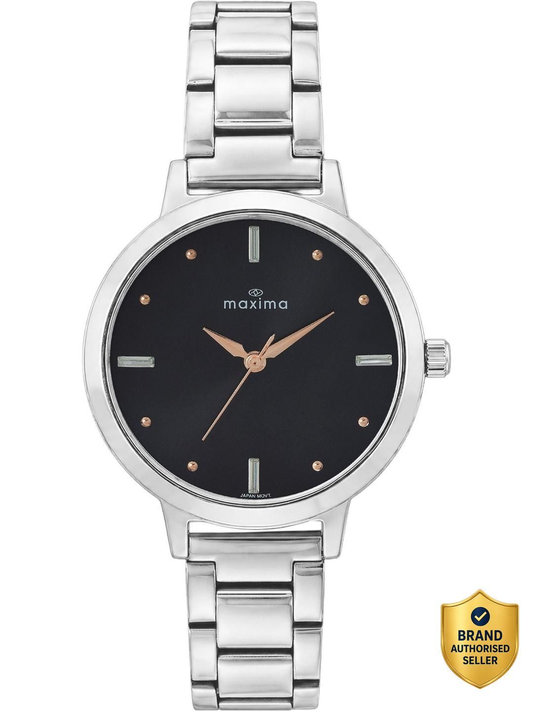 Attivo Collection Black Dial, Stainless Steel Strap, Elegant Design Analog Watch - For Women O-74380CMLI-image-39