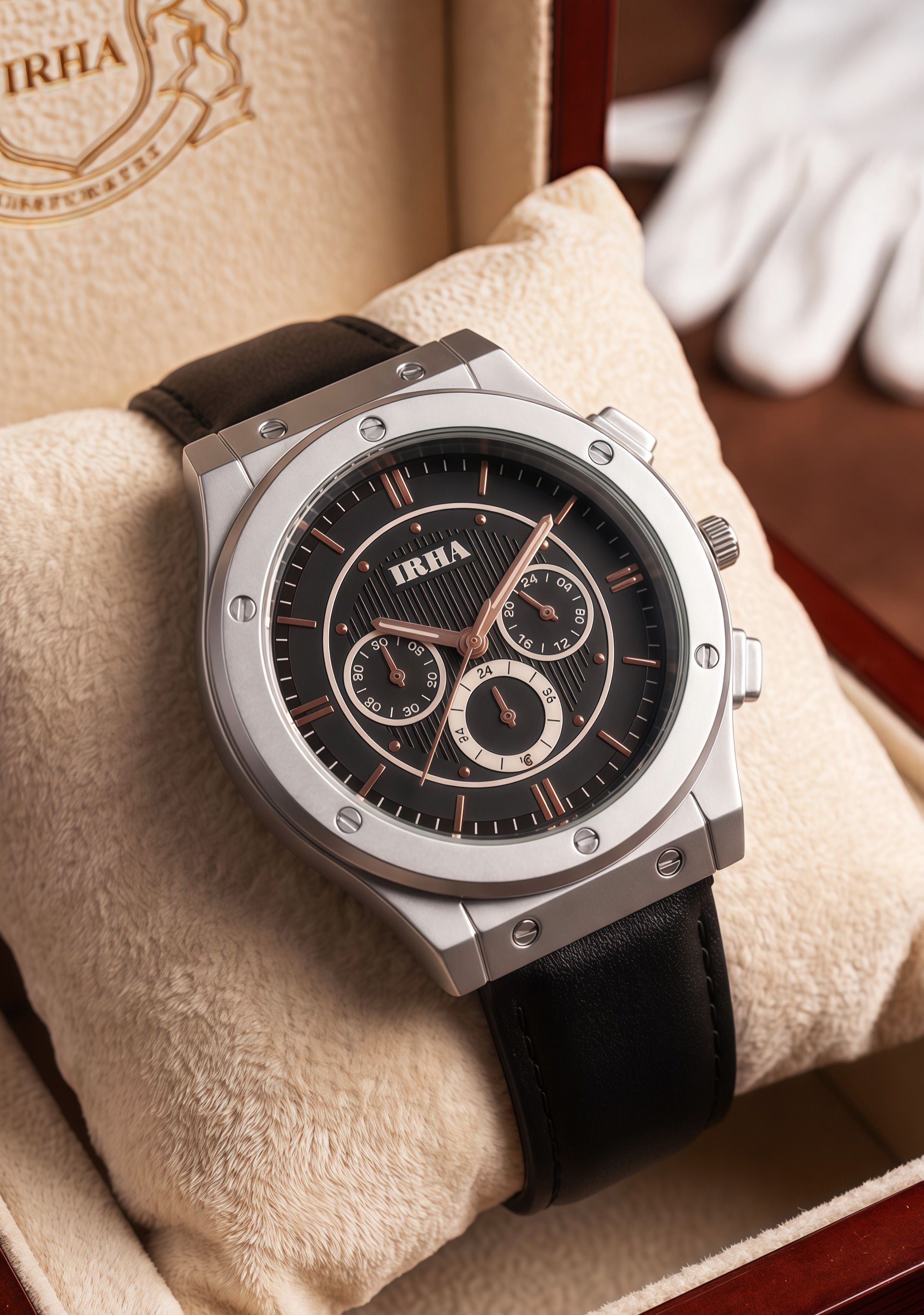 irha Analog Watch - For Men 50_Leather_D_BLACK-picture-9