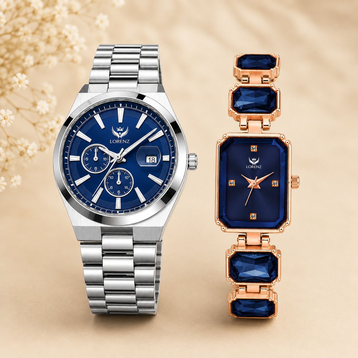 Lorenz Premium Couple Watch Combo Set Analog Watch - For Couple AM-27A-picture-39