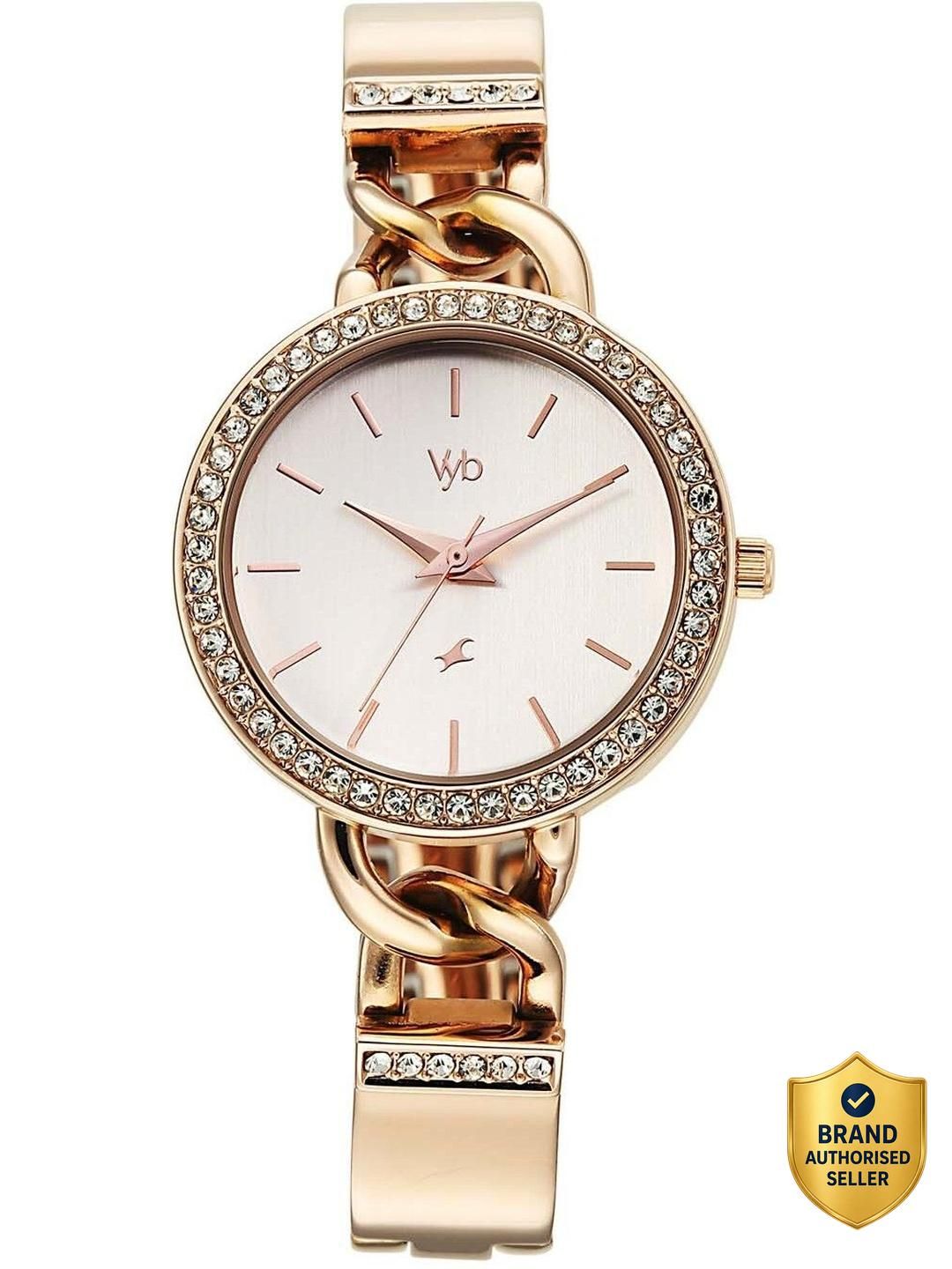 Mirage Quartz White Dial Rose Gold Alloy Strap Analog Watch - For Women FV60133WM01W-image-24