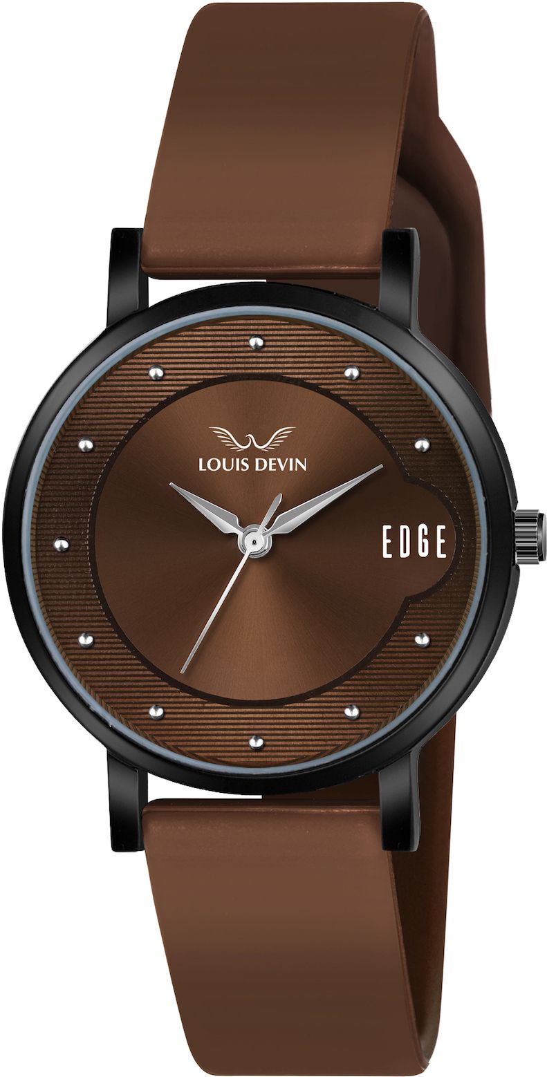 Brown Silicone Strap Analog Watch - For Women LD-LR192-BRWN-image-24