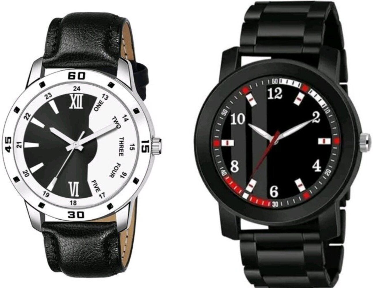 Premium Round Dial Analog Wrist Watch For Men_ Analog Watch - For Men SB_14_Steel-Leather_3-image-29