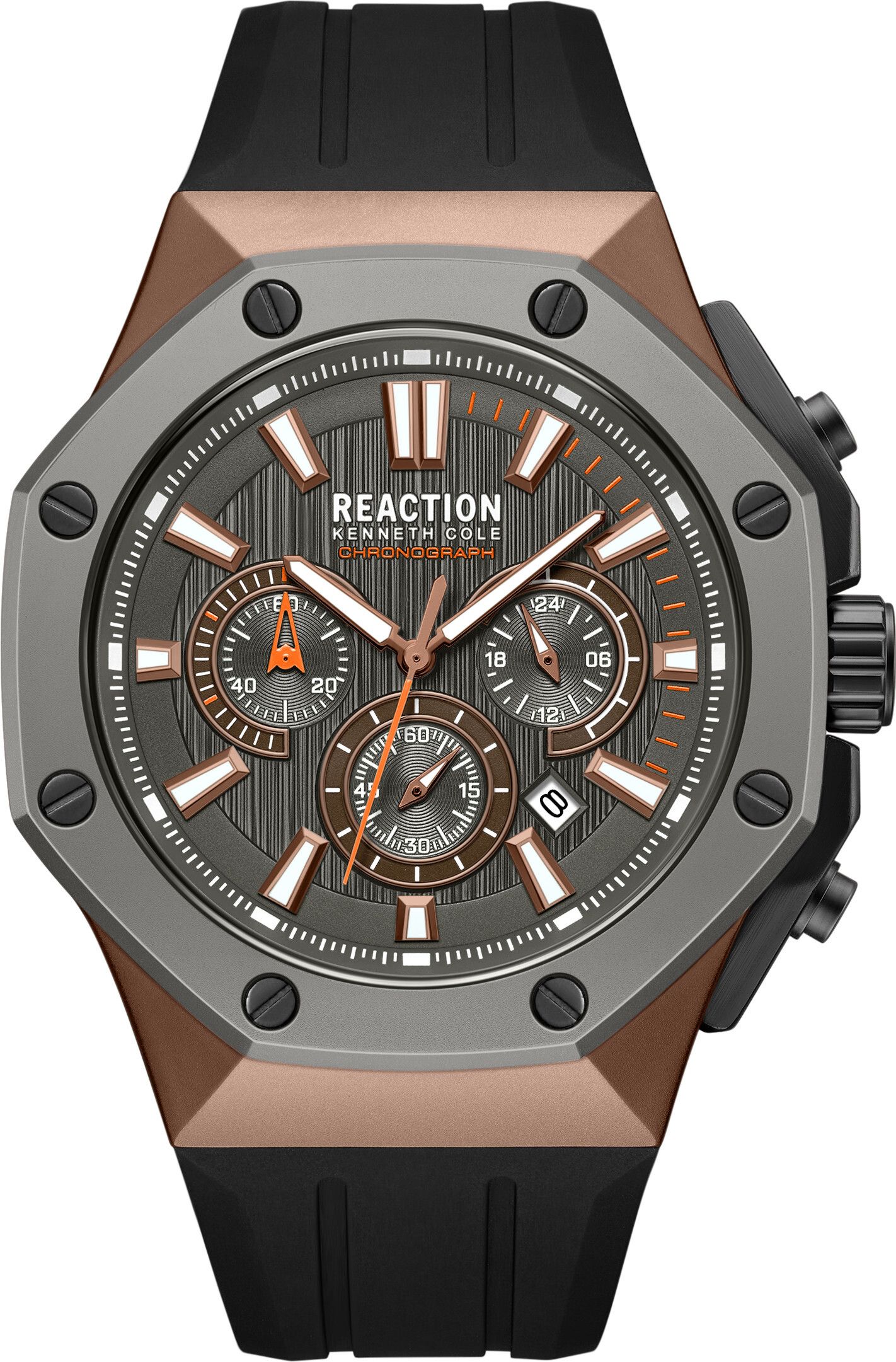 kenneth cole reaction Chrono 3 Eyes Date Gun Octagon Dial Analog Watch - For Men KRWGO0069502-picture-14