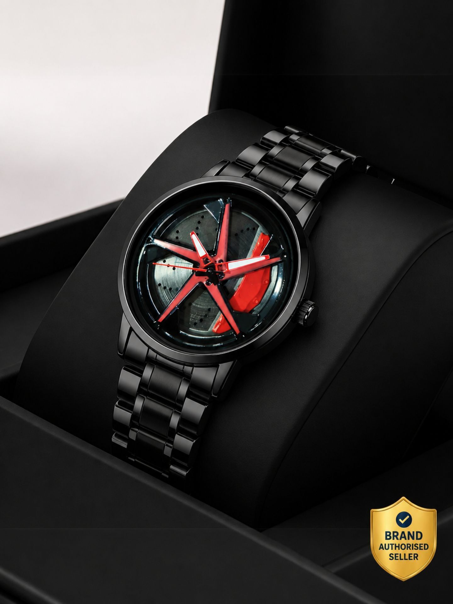 Wrogn Classic Analog Watch - For Men | Car Wheel Design Dial | Stainless Steel Strap-picture-13