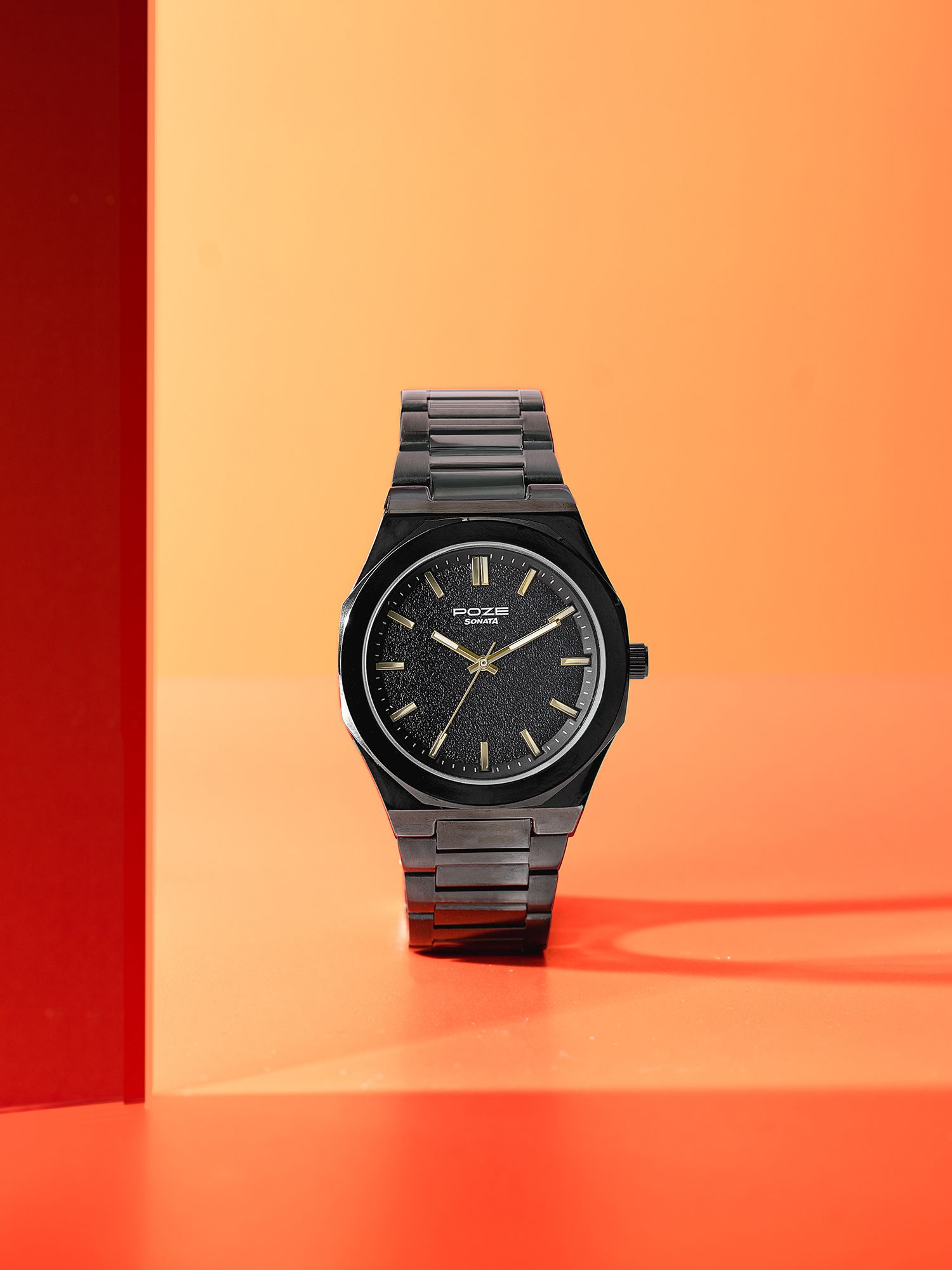 Sonata Poze Deep Currants Quartz Black Round Dial Men's Watch Analog Watch - For Men SP70071NM01-picture-48