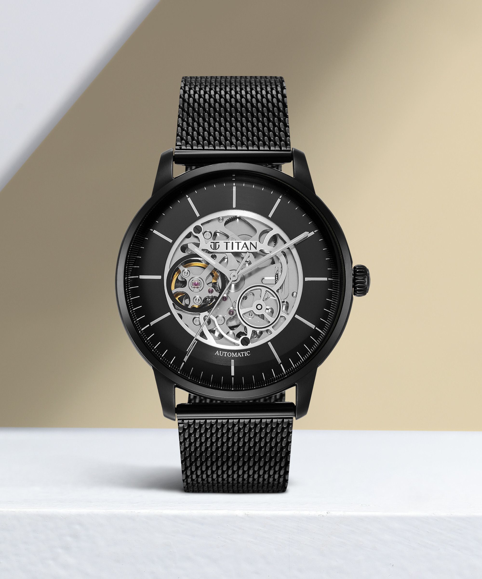 Titan Mechanical Analog Watch - For Men NT90110NM01-image-18