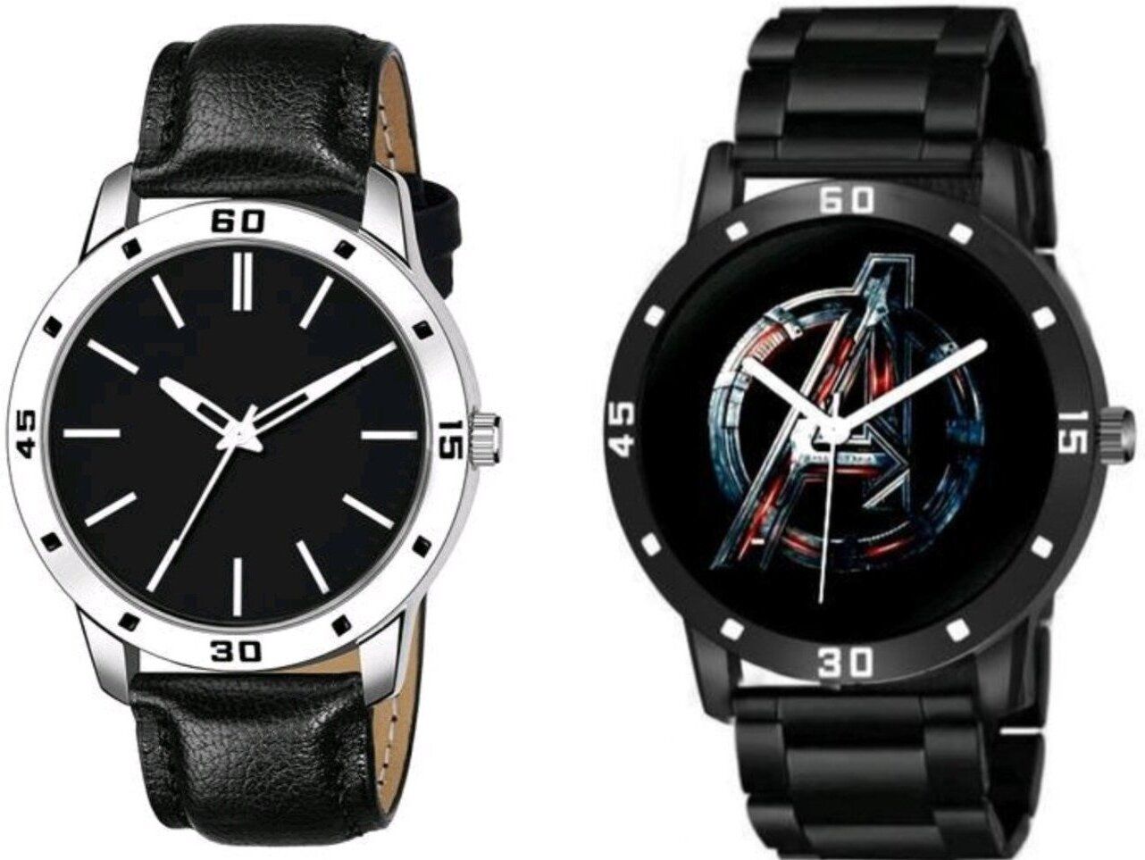 Premium Round Dial Analog Wrist Watch For Men_ Analog Watch - For Men Speed Breaker Strap__23_Steel-Leather_11-image-46