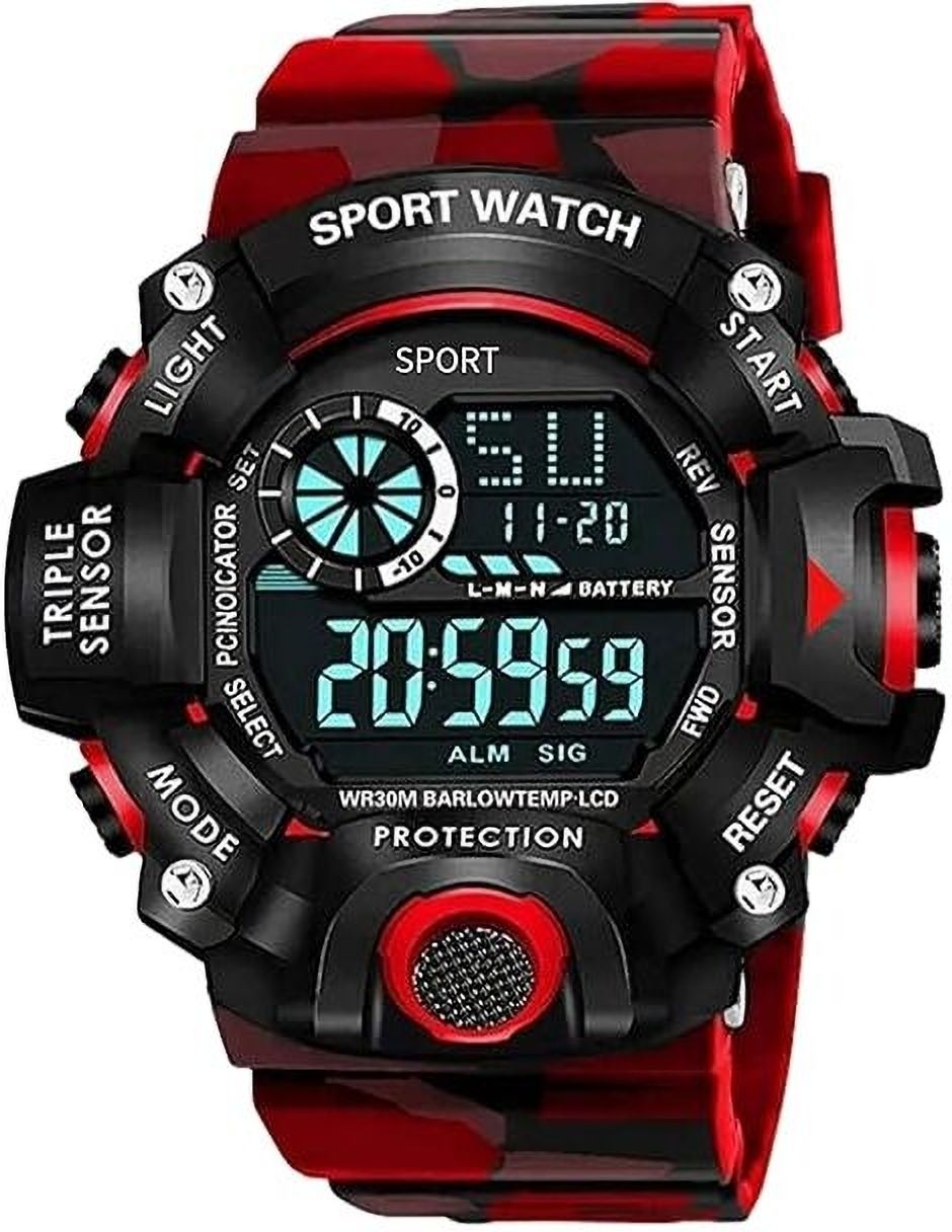 Sports Watch Multi Functional for Men & Watch for Boys GMT 24hr Day Date Month Digital Watch - For Boys & Girls Watch-image-20
