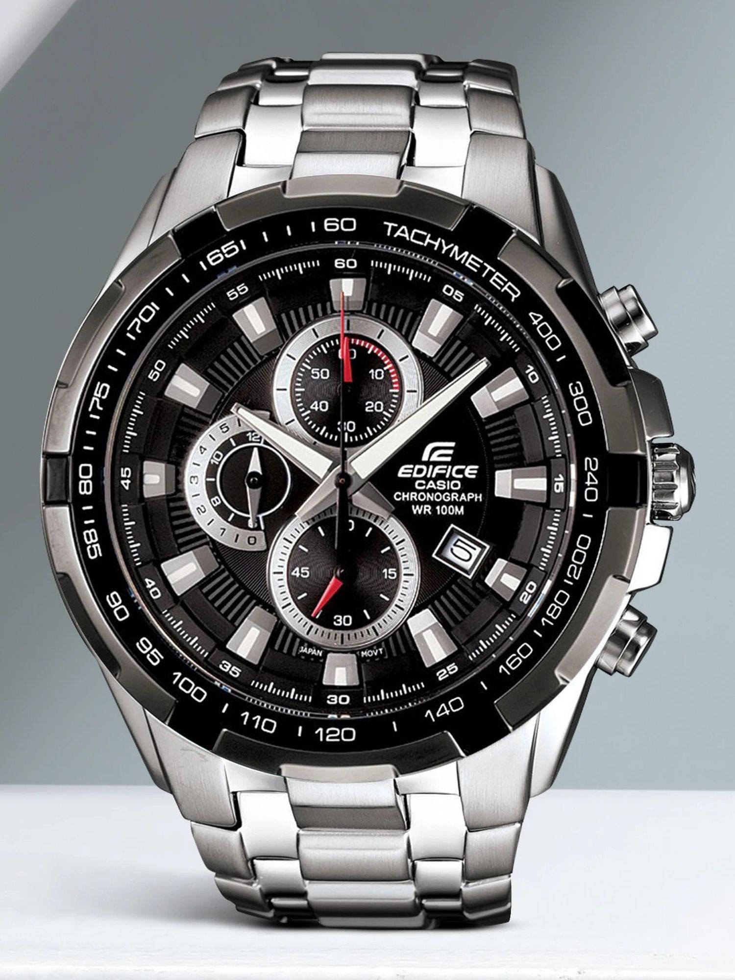 Edifice EF-539D-1AVUDF Black Dial Silver Stainless Steel Band Analog Watch - For Men ED369-image-42