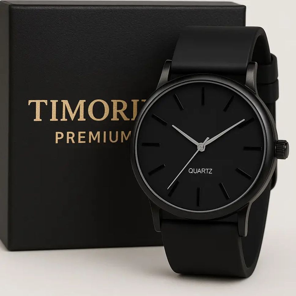 Full Black Dial Analog Watch for Men | Stylish Quartz | Classic Design Analog Watch - For Men SILIC-FULL-BLACK-image-12
