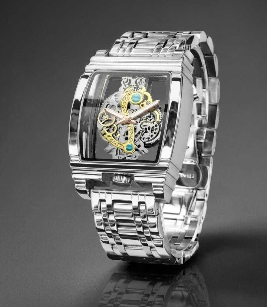 firstchoice Analog Watch - For Men MK FIRM Silver Skeleton Analog Watch for Men-picture-29