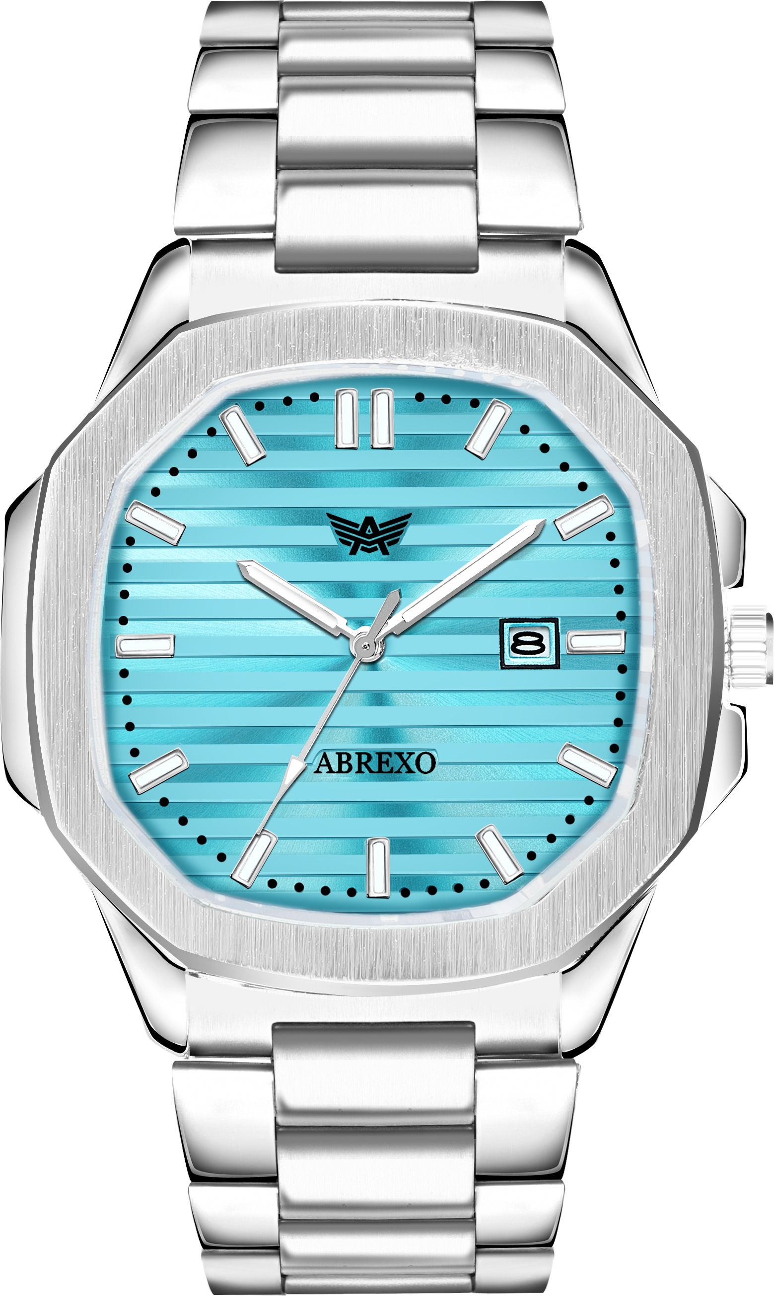 Nautilus Date Working Square Blue Dial Silver Quartz Mechanism Watch For Boys Analog Watch- For Men Abx4568-SKB-image-23