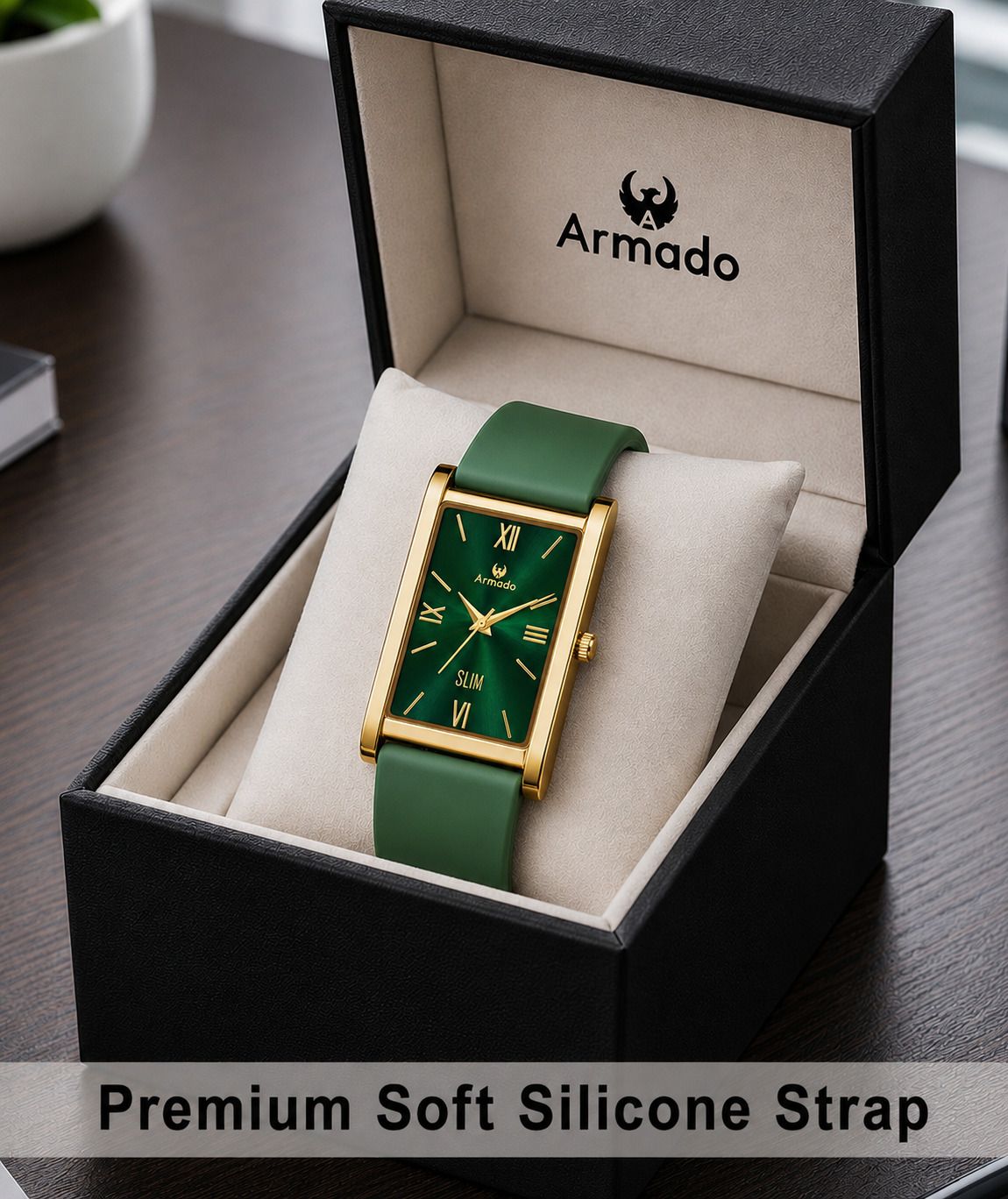 Armado Imperial Forest Slim watch Collection I Silicone Strap | ideal for Boys Analog Watch - For Men AR-MH-1381478-Ever Green-image-13