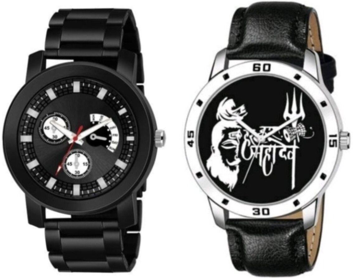 Premium Round Dial Analog Wrist Watch For Men_ Analog Watch - For Men SB_02_Steel-Leather_12-image-40