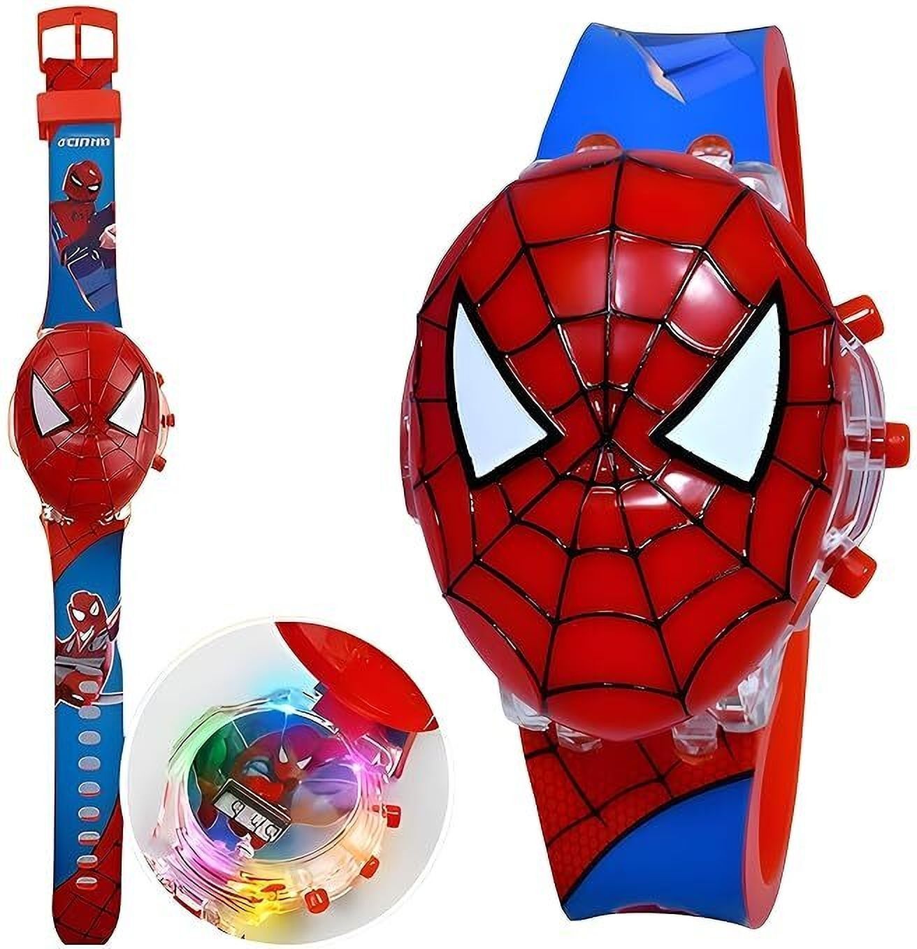 filsfa Super Hero Watch for Kids Led Glowing Light with Music Tune and Protective Digital Watch - For Boys & Girls NEW_FK_Spider music-picture-13