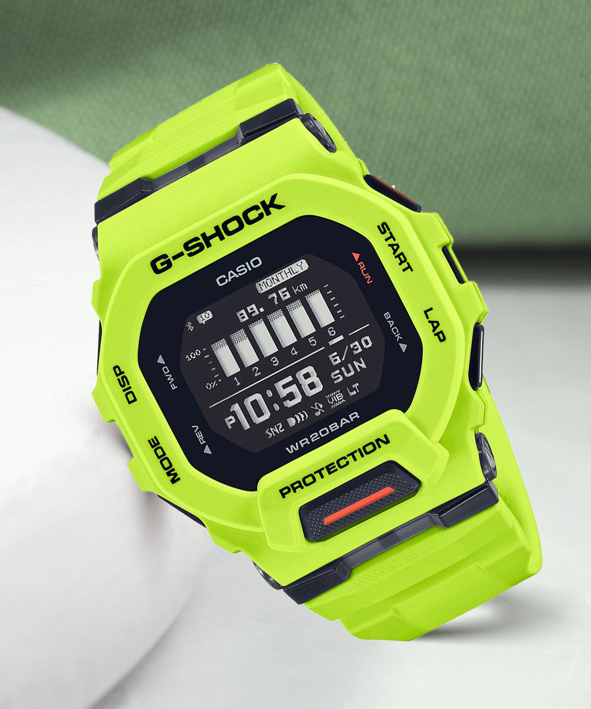 casio G-Shock Dial Lime Green Resin Strap Digital Watch - For Men G1148 (GBD-200-9DR)-picture-26