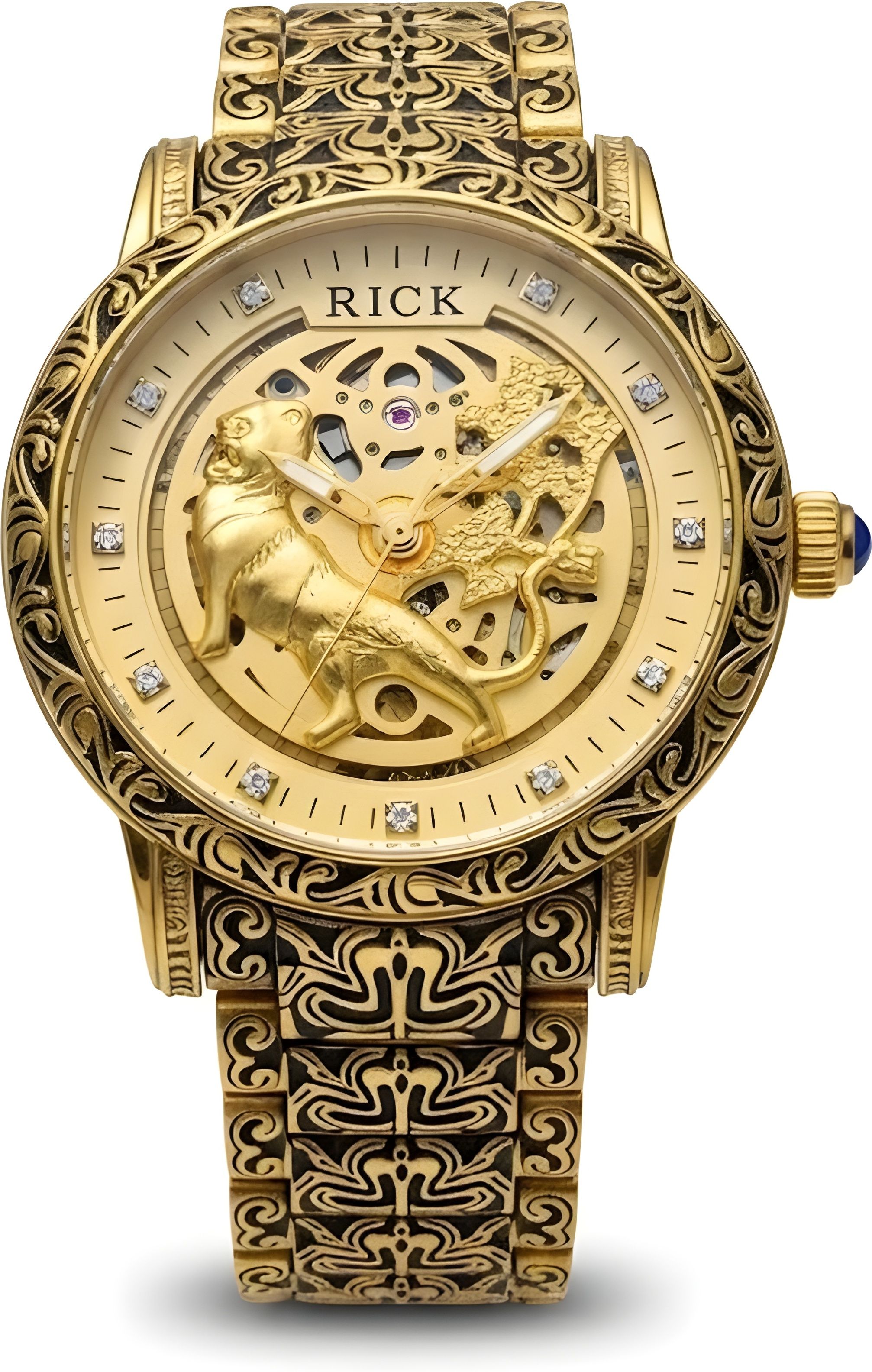 rick lion analog watch - for men & women rick lion