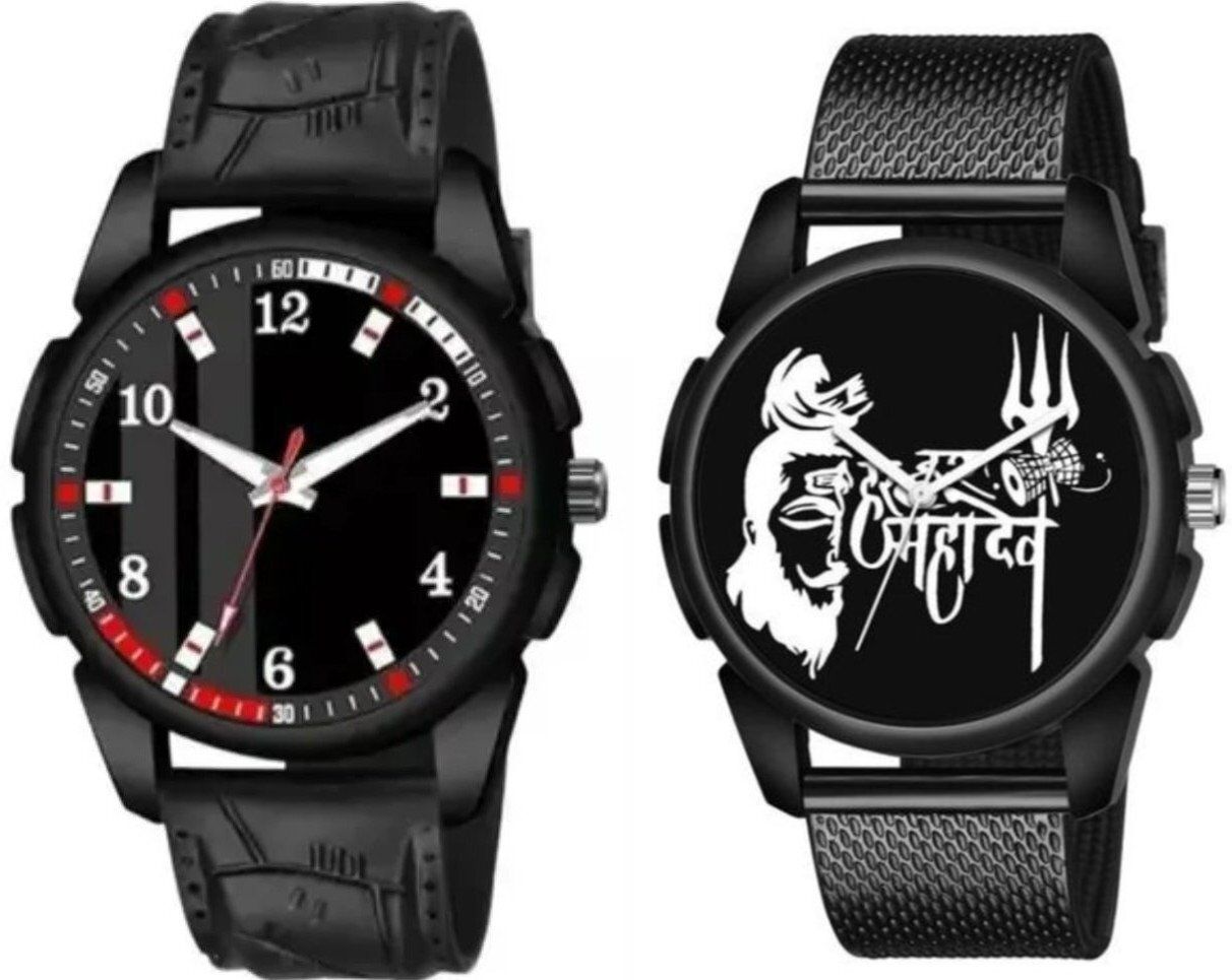 Premium Round Dial Analog Wrist Watch For Men_ Analog Watch - For Men Cut Leather_09_PU-AVO_4-image-2