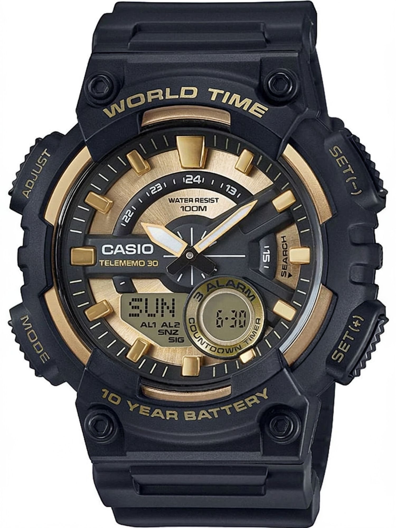 Youth Combination ( AEQ-110BW-9AVDF ) Analog-Digital Watch - For Men AD206-image-23