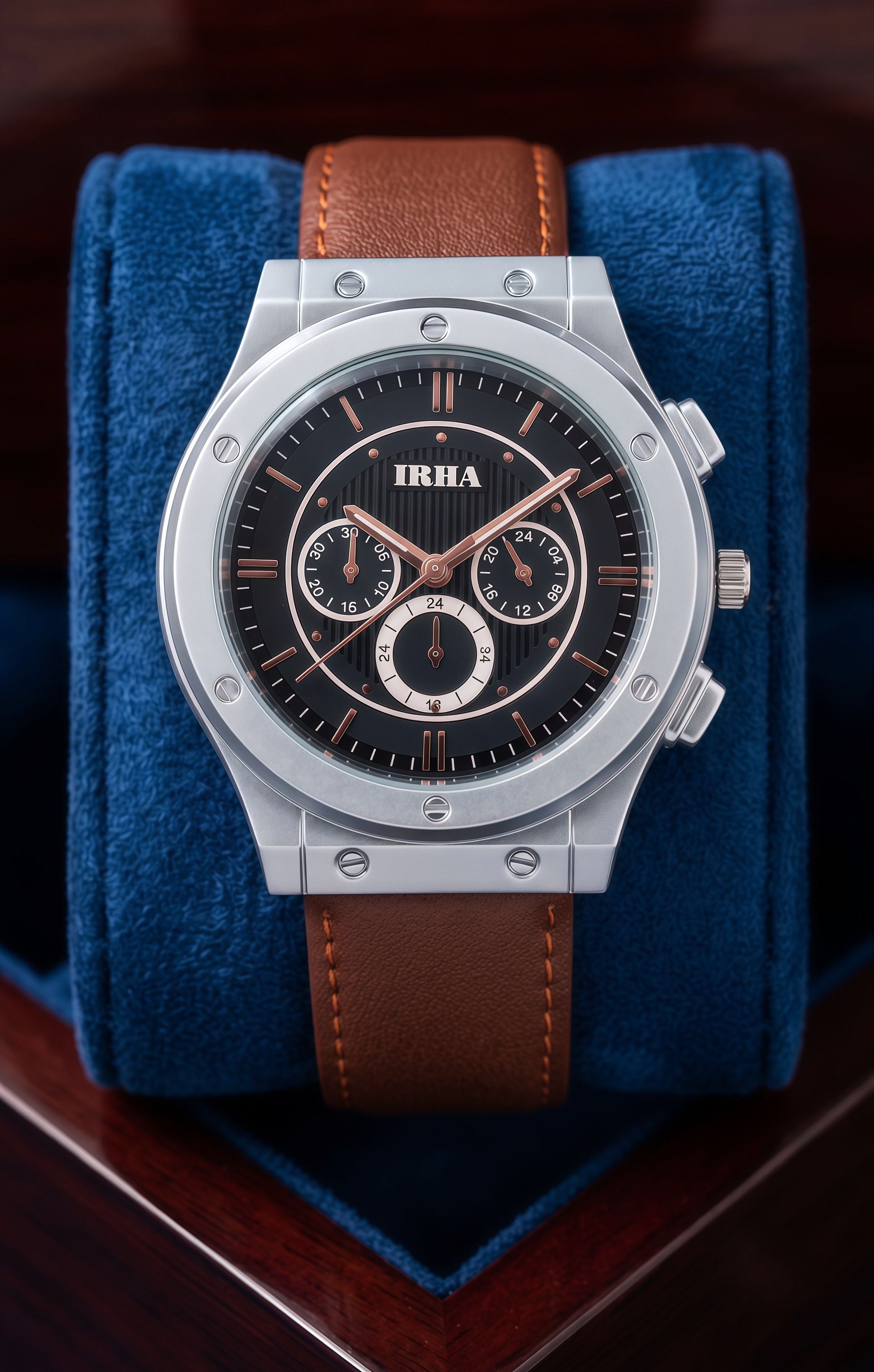 irha Analog Watch - For Men 50_Leather_BROWN-picture-3