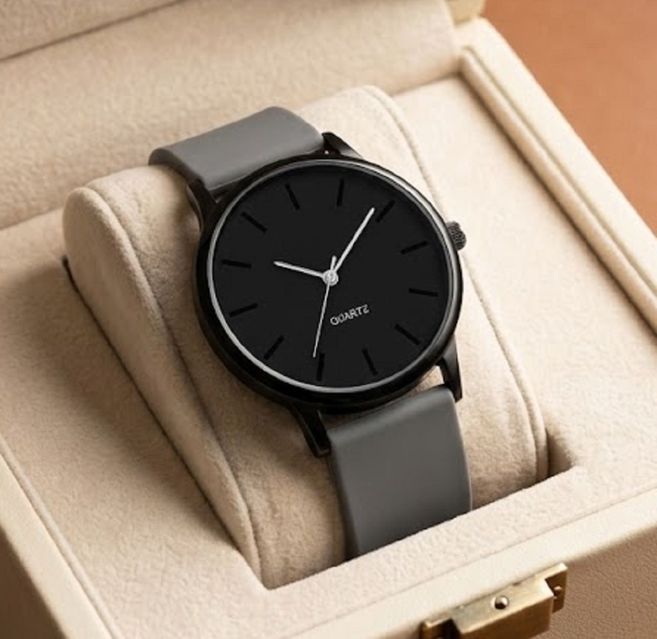 Analog Watch - For Men & Women Professional Dial Dark Grey Color Silicone Strap Fast Selling Watch-image-6