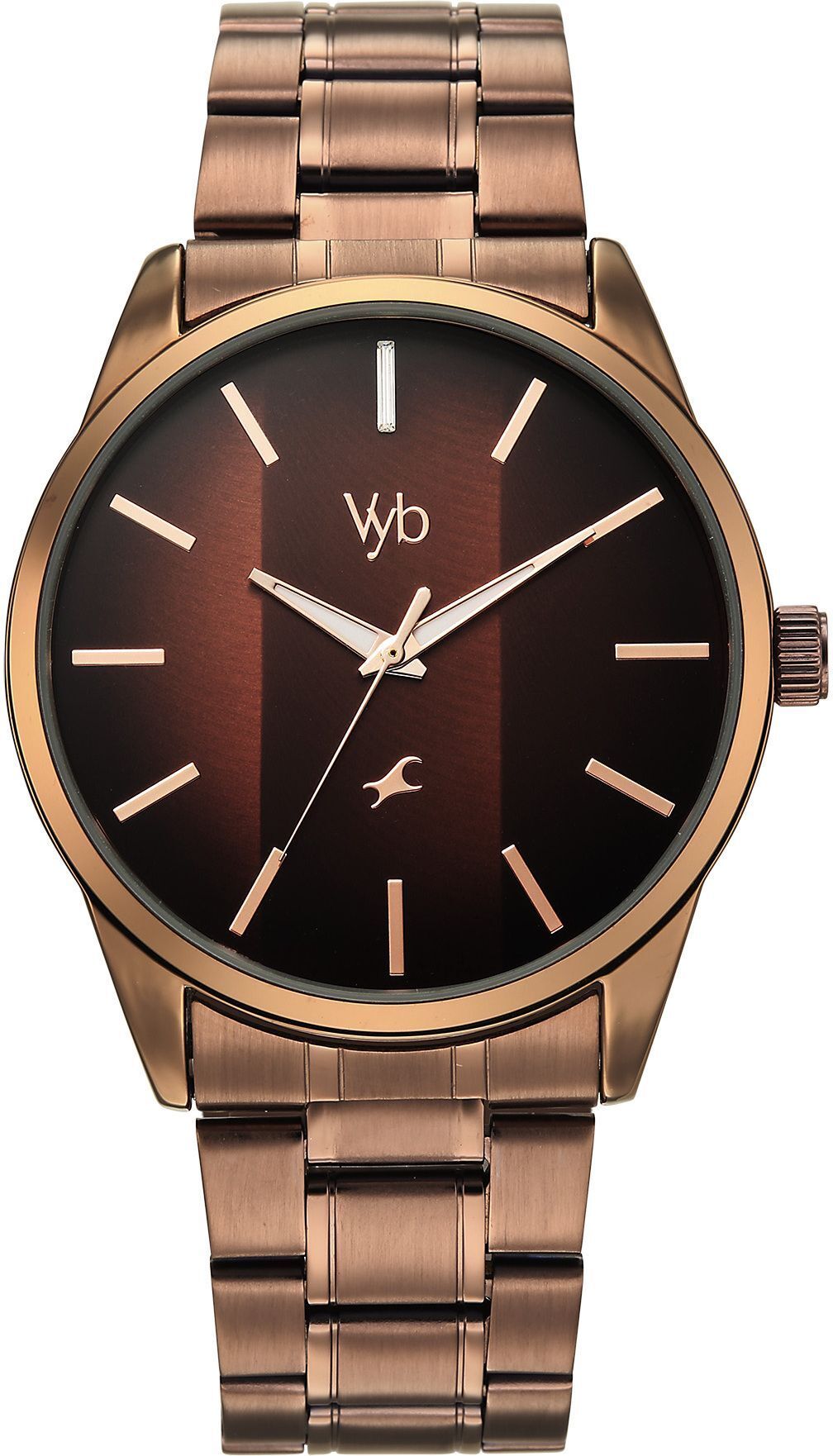 Fastrack Vyb Drift Quartz Brown Dial Brown Stainless Steel Strap Analog Watch - For Men FV30041QM01W-picture-16