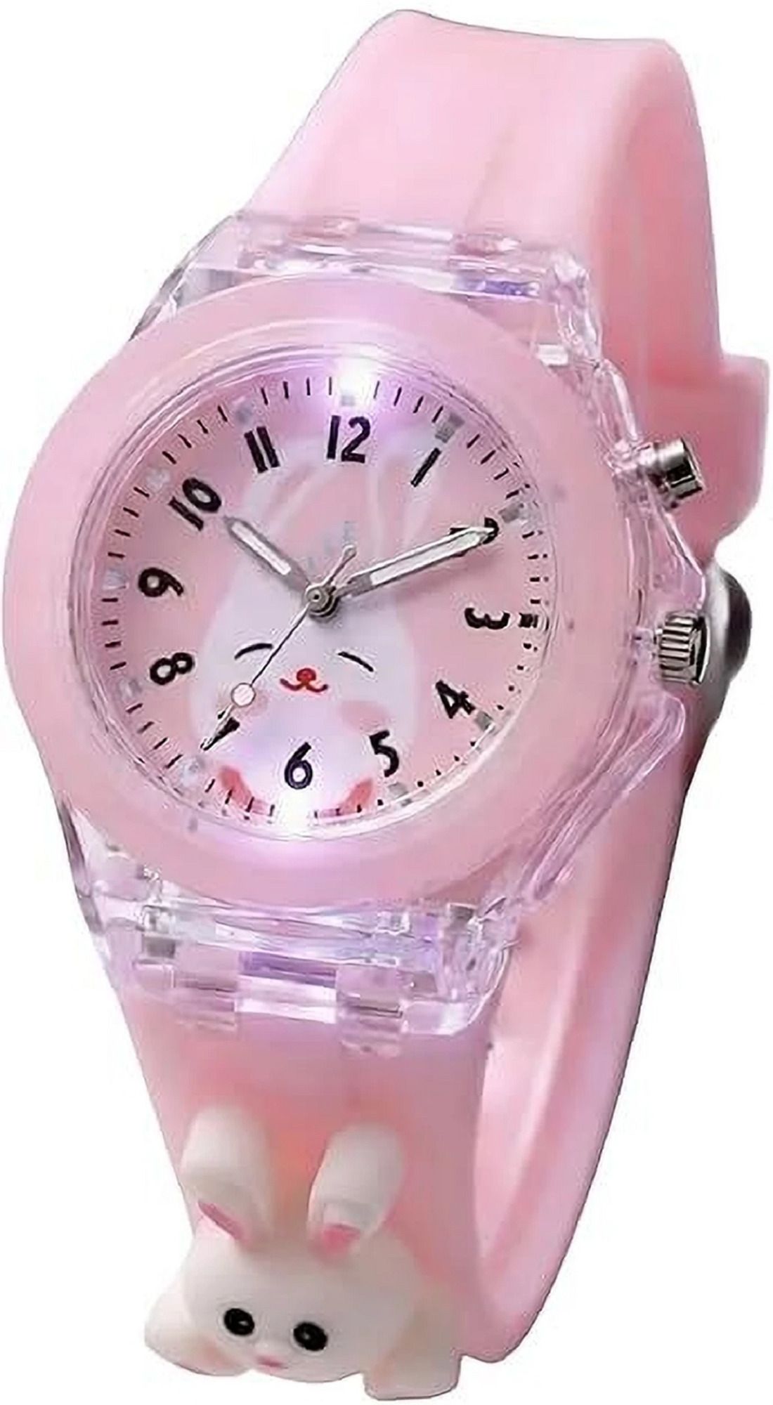 Multicolor Lights 3D Cute Cartoon Multi Function Rubber Strap Kidd's Boys Analog Watch - For Girls Best Gift Baby Boys Girl for Kids Watch for 3+to 11 Year Old boy Girl-image-17