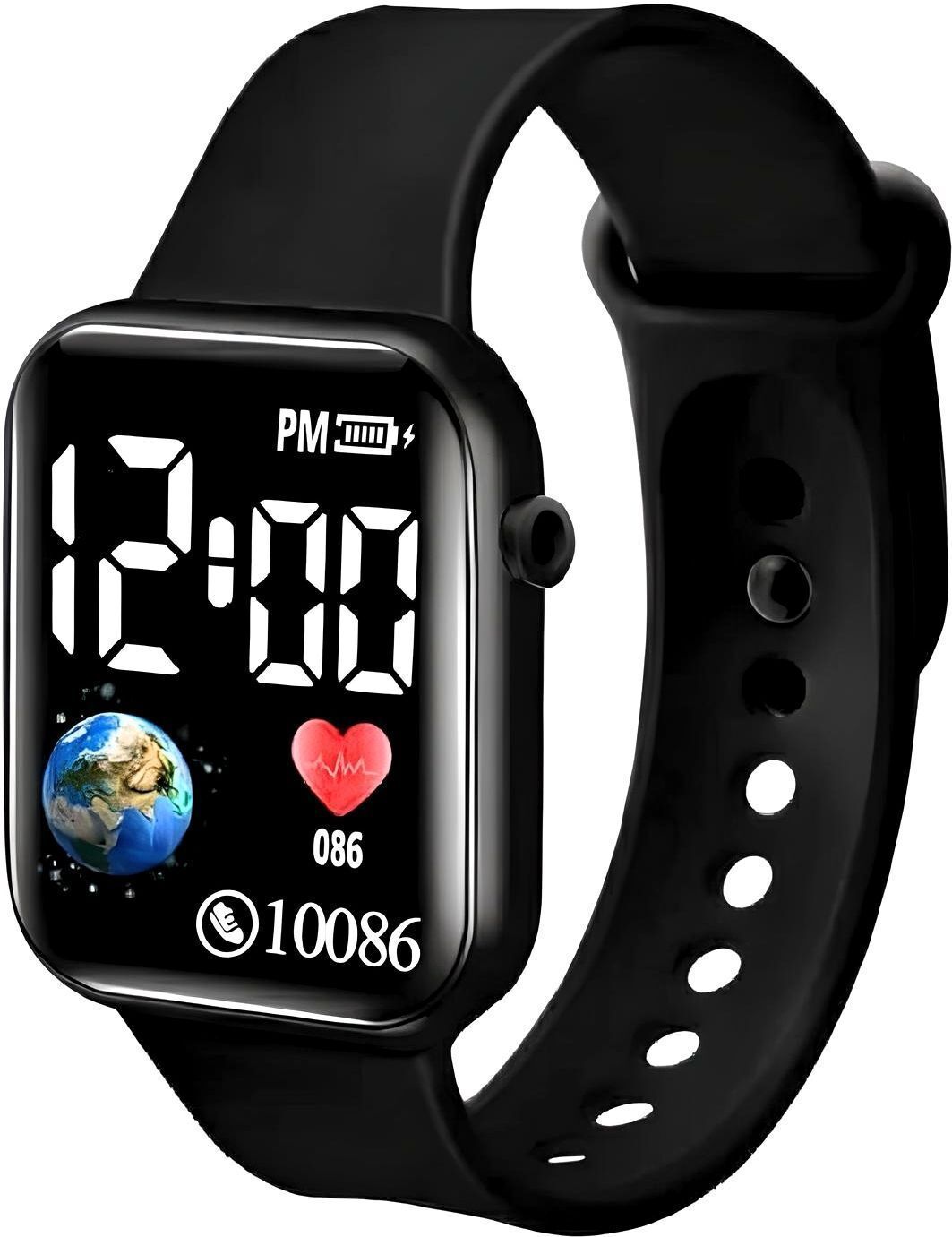 Luxurious Waterproof Led Digital Watch Black Strip For Boys and Girls Digital Watch - For Boys Luxurious Waterproof Led Digital Watch Black Strip For Boys and Girls-image-13