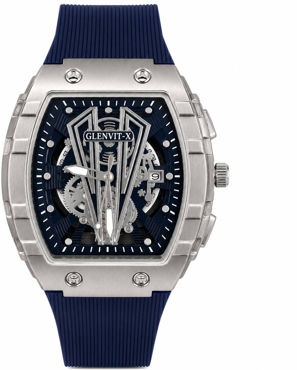 Men's Bold Luxury Style Blue Strap Analog Watch - For Men And Boys 510-image-8