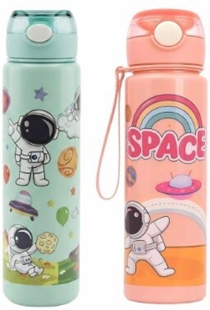 Kids School Sipper Water Bottle With Astronaut Carton Design Leak Proof BPA Free 900 ml Water Bottles-image-12