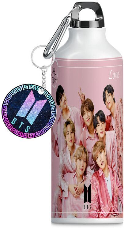 trendoprint BTS Keychain And Printed Sipper For School,Gym,Office & Gift For Loved Ones-SK22 600 ml Water Bottles-picture-18