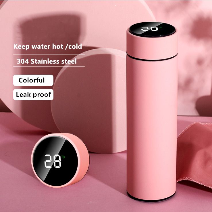 LED temperature water bottle display Iindicator water bottle hot cool 500 ml 500 ml Flask-image-0