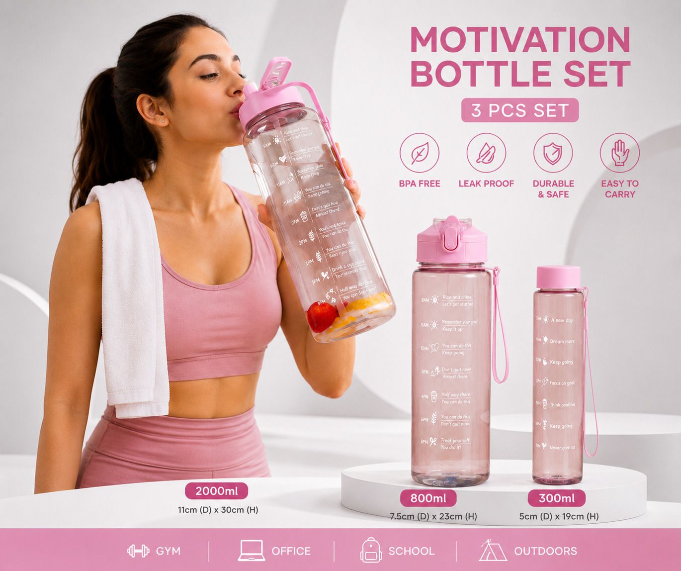 mishwa Motivation Series 3200 ml Water Bottle-picture-39