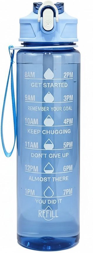 Motivational Time Marker Bottle | Leak Proof BPA Free Gym & Office Bottle 900 ml Water Bottle